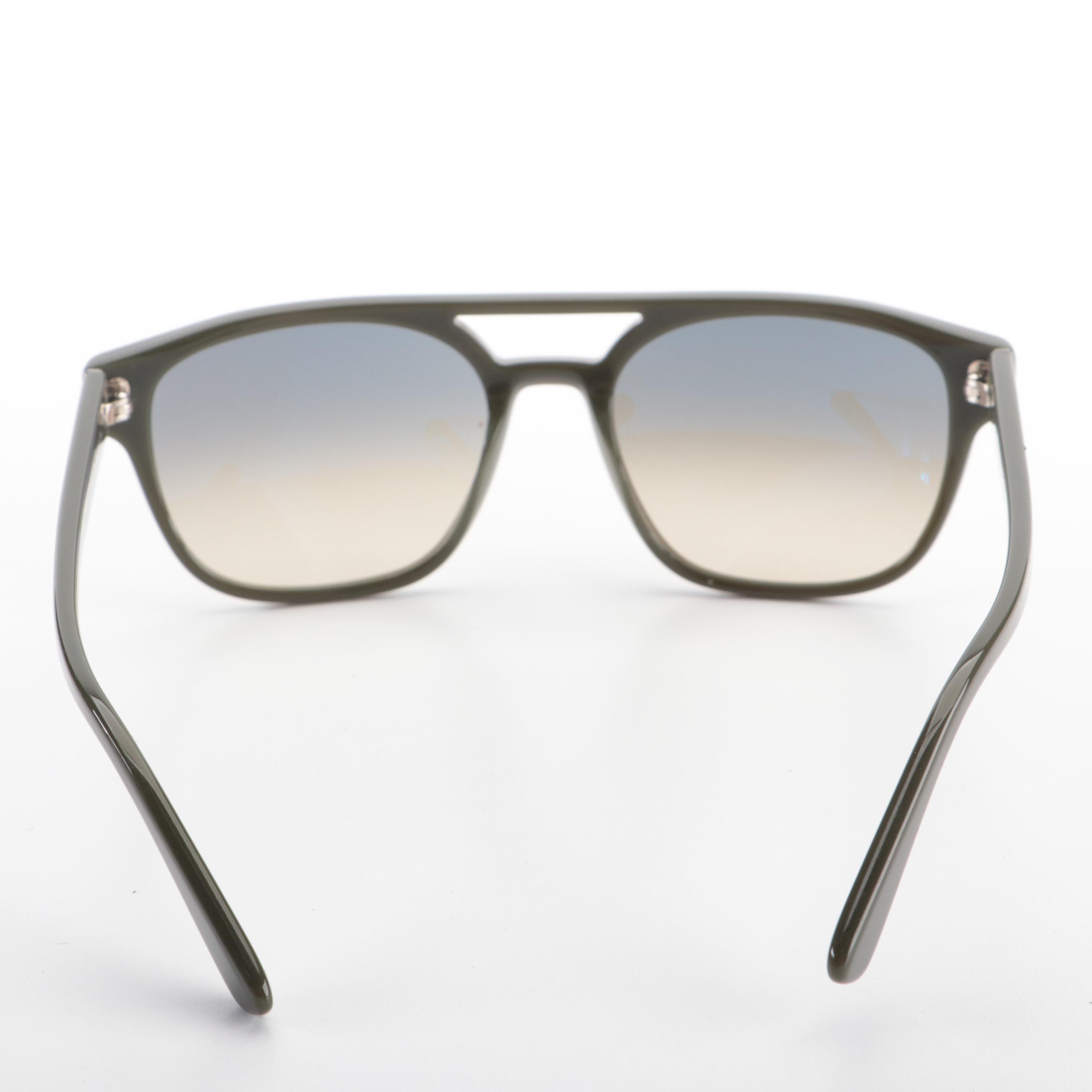 Men's Prada Heritage SPR23V Square Sunglasses in Black with Case and Box