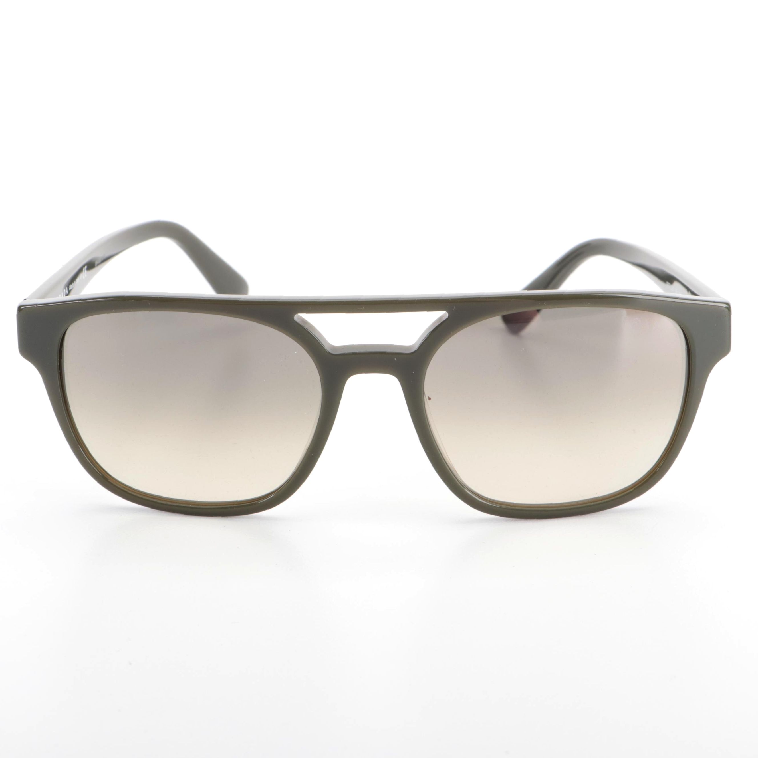 Men's Prada Heritage SPR23V Square Sunglasses in Black with Case and Box