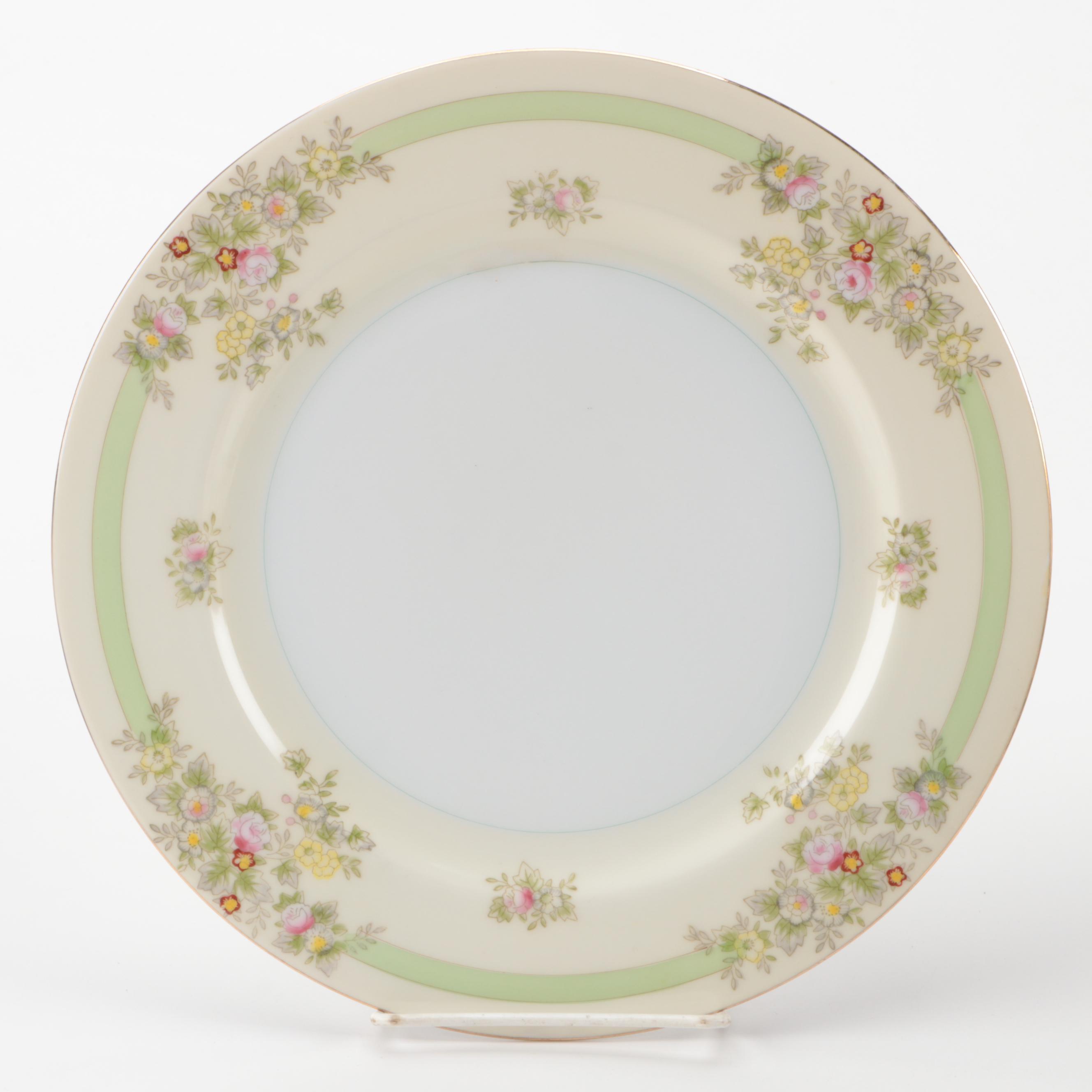 Hand-Painted Meito China "Athlone" Dinnerware and Serveware, Early 20th C.