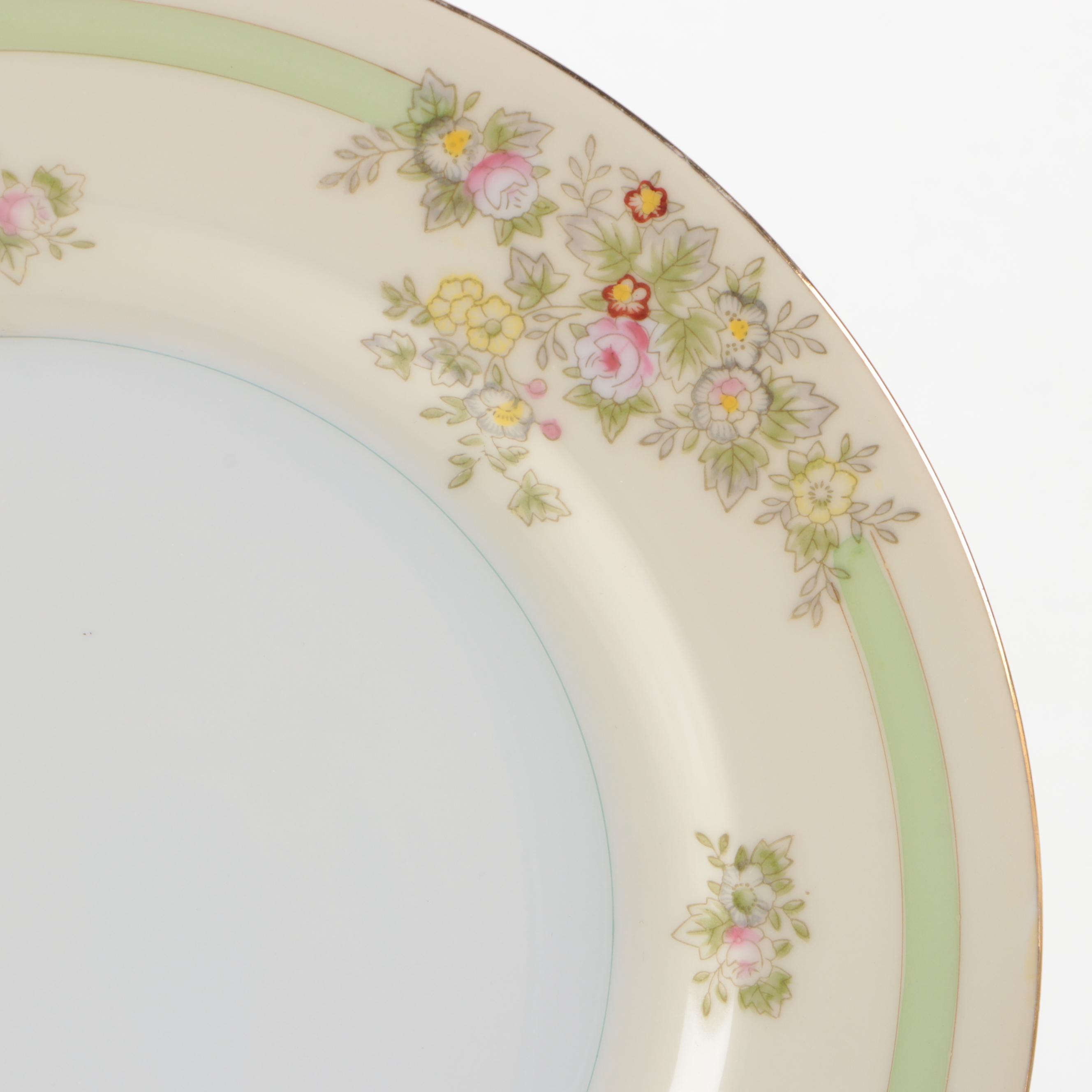 Hand-Painted Meito China "Athlone" Dinnerware and Serveware, Early 20th C.