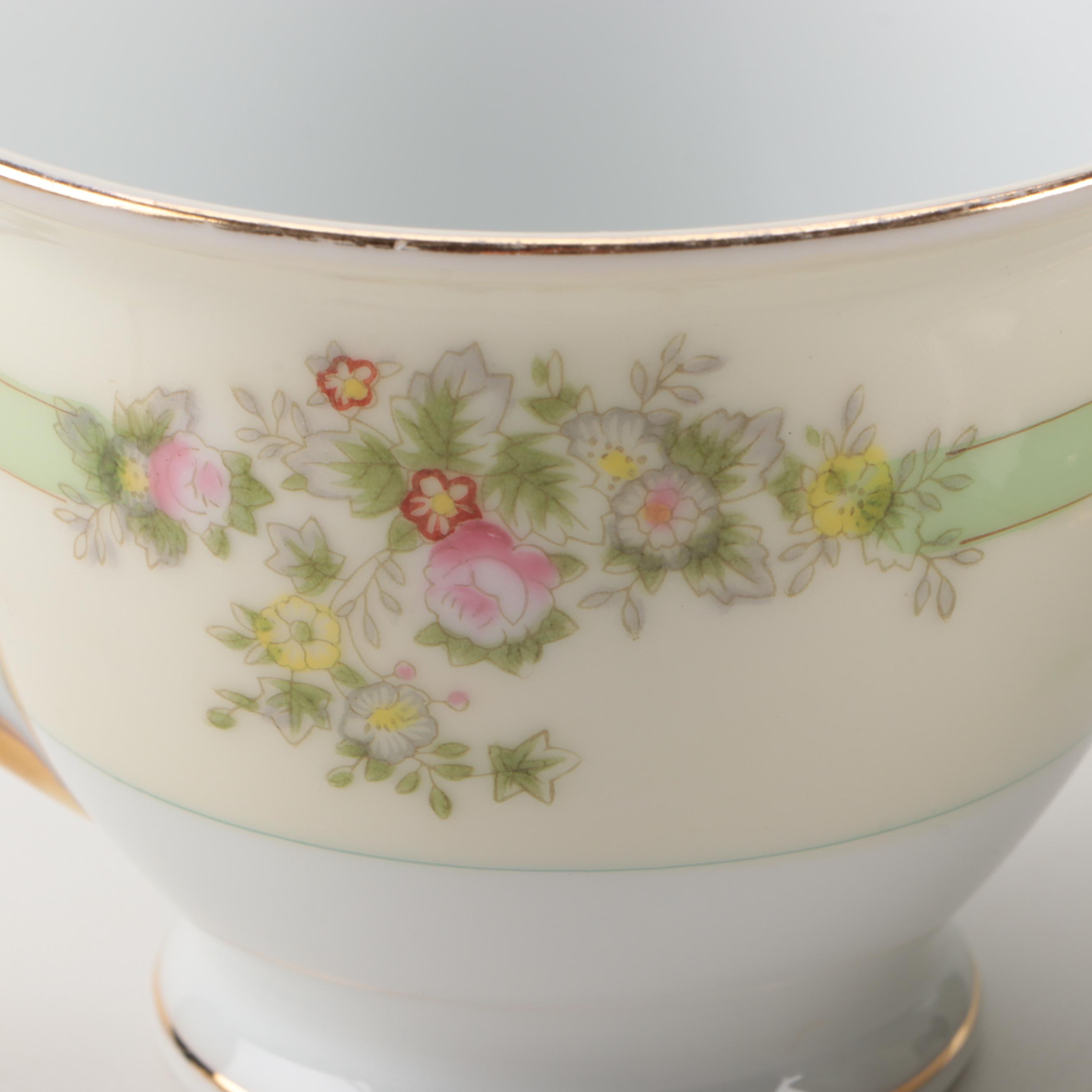 Hand-Painted Meito China "Athlone" Dinnerware and Serveware, Early 20th C.