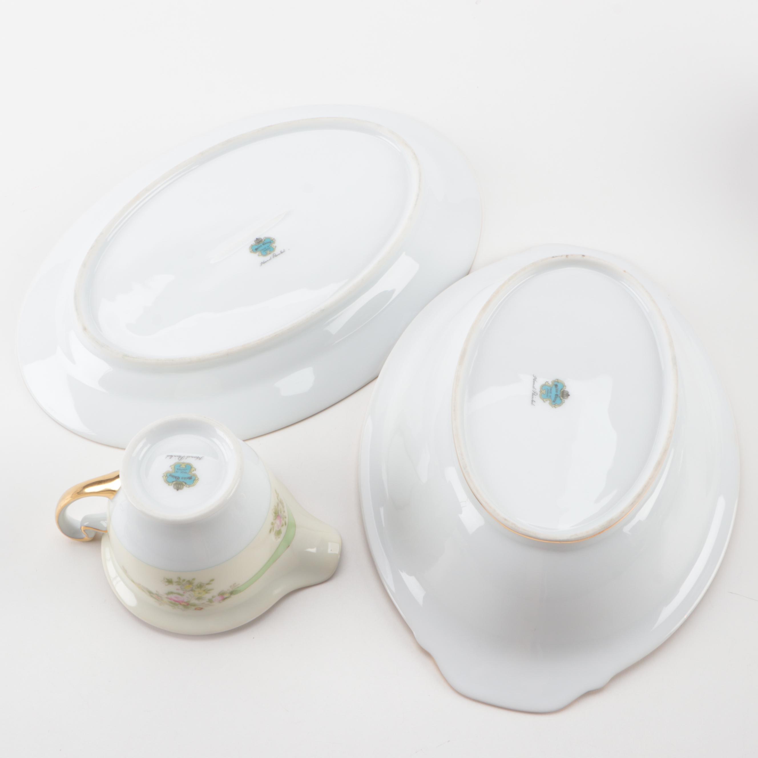 Hand-Painted Meito China "Athlone" Dinnerware and Serveware, Early 20th C.