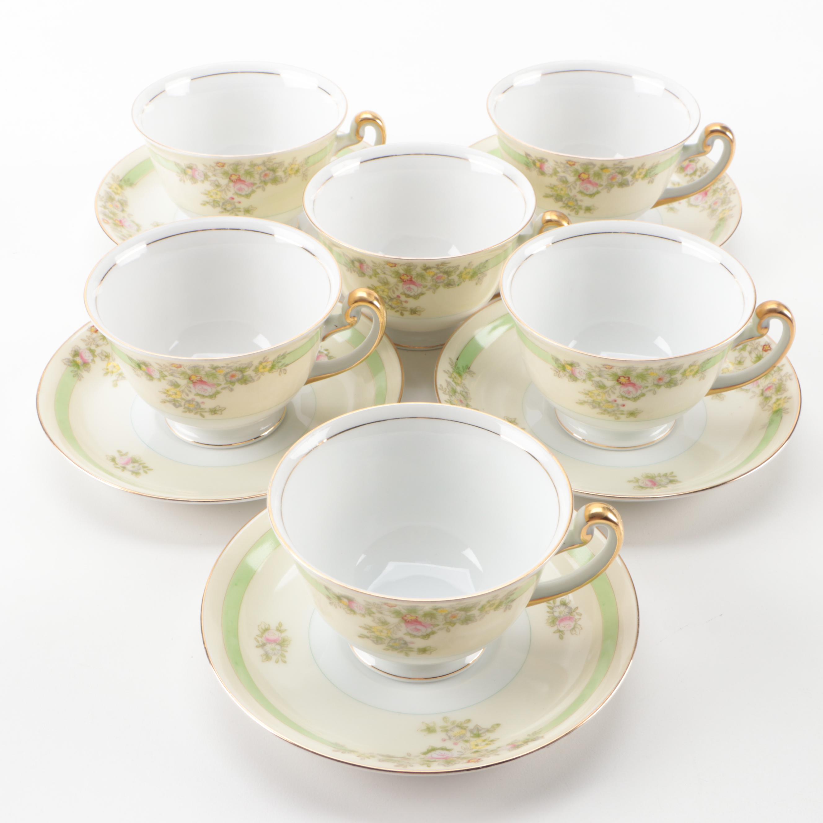 Hand-Painted Meito China "Athlone" Dinnerware and Serveware, Early 20th C.