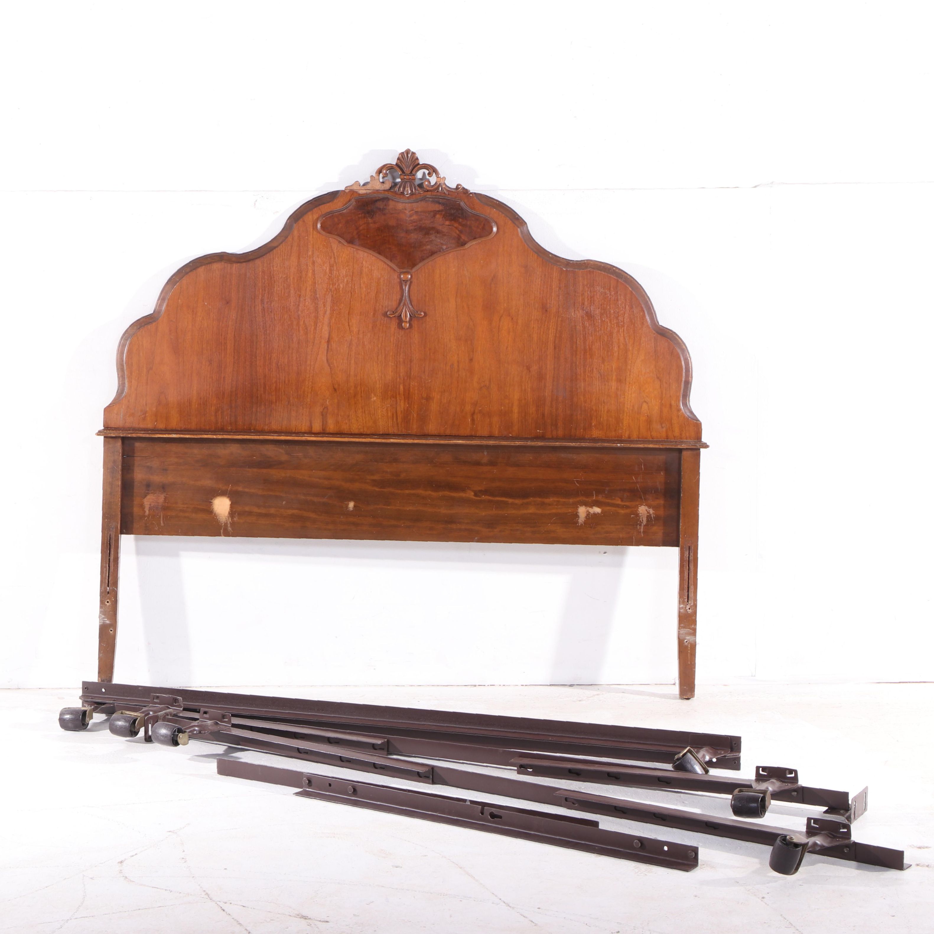 Blanchard-Hamilton Furniture Co. Jacobean Revival Walnut and Maple Bedroom Set