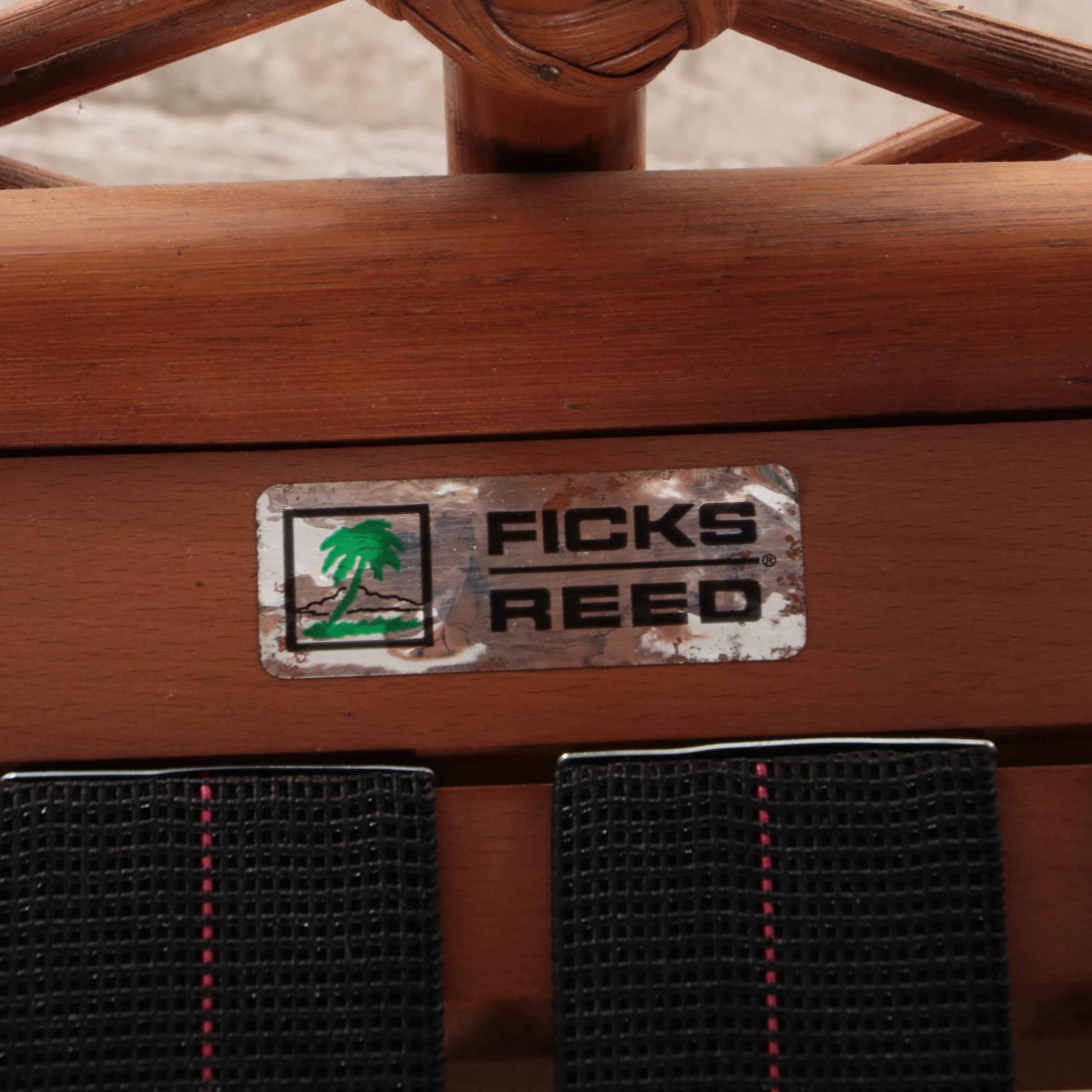 Ficks Reed Rattan Lounge Chair and Ottoman
