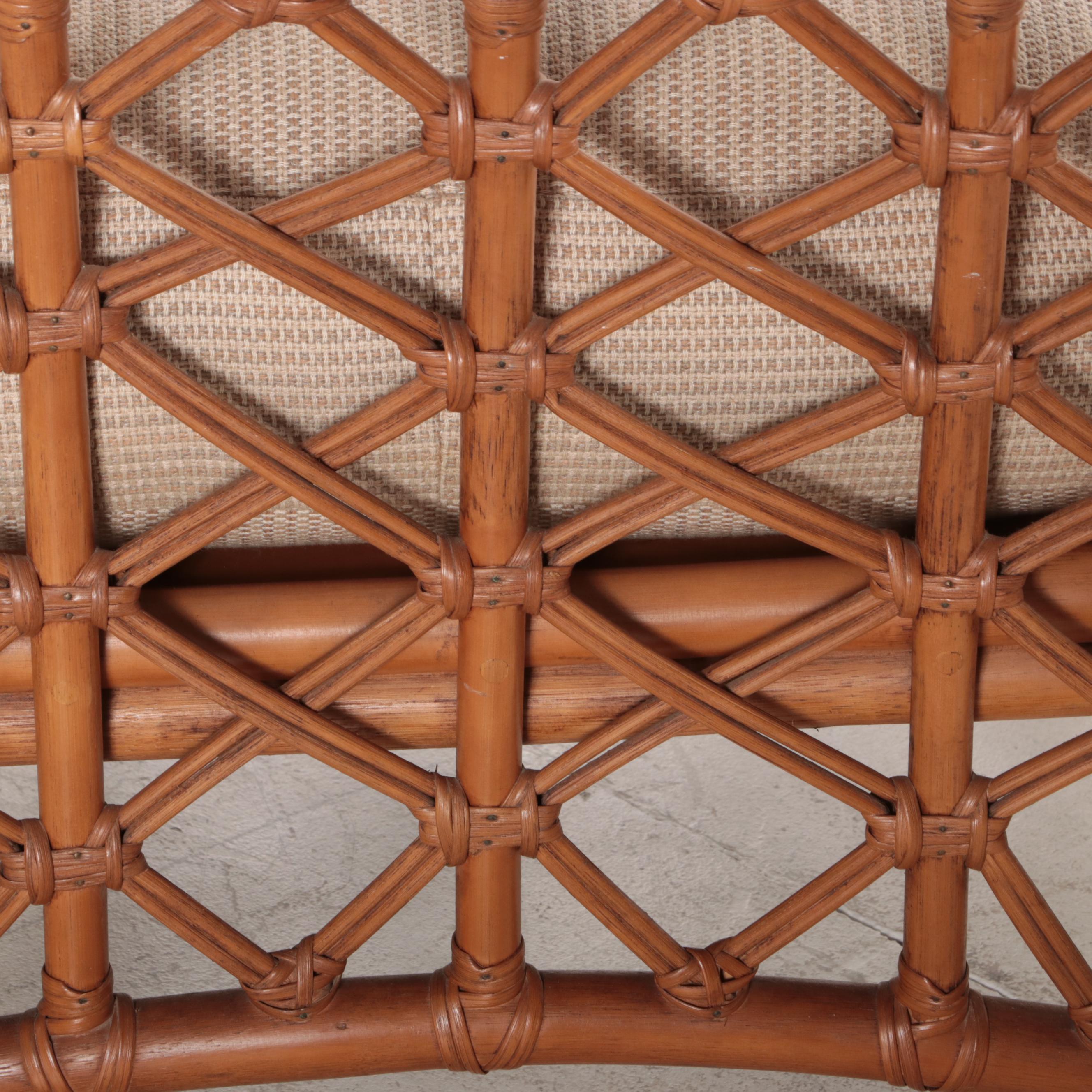 Ficks Reed Rattan Lounge Chair and Ottoman