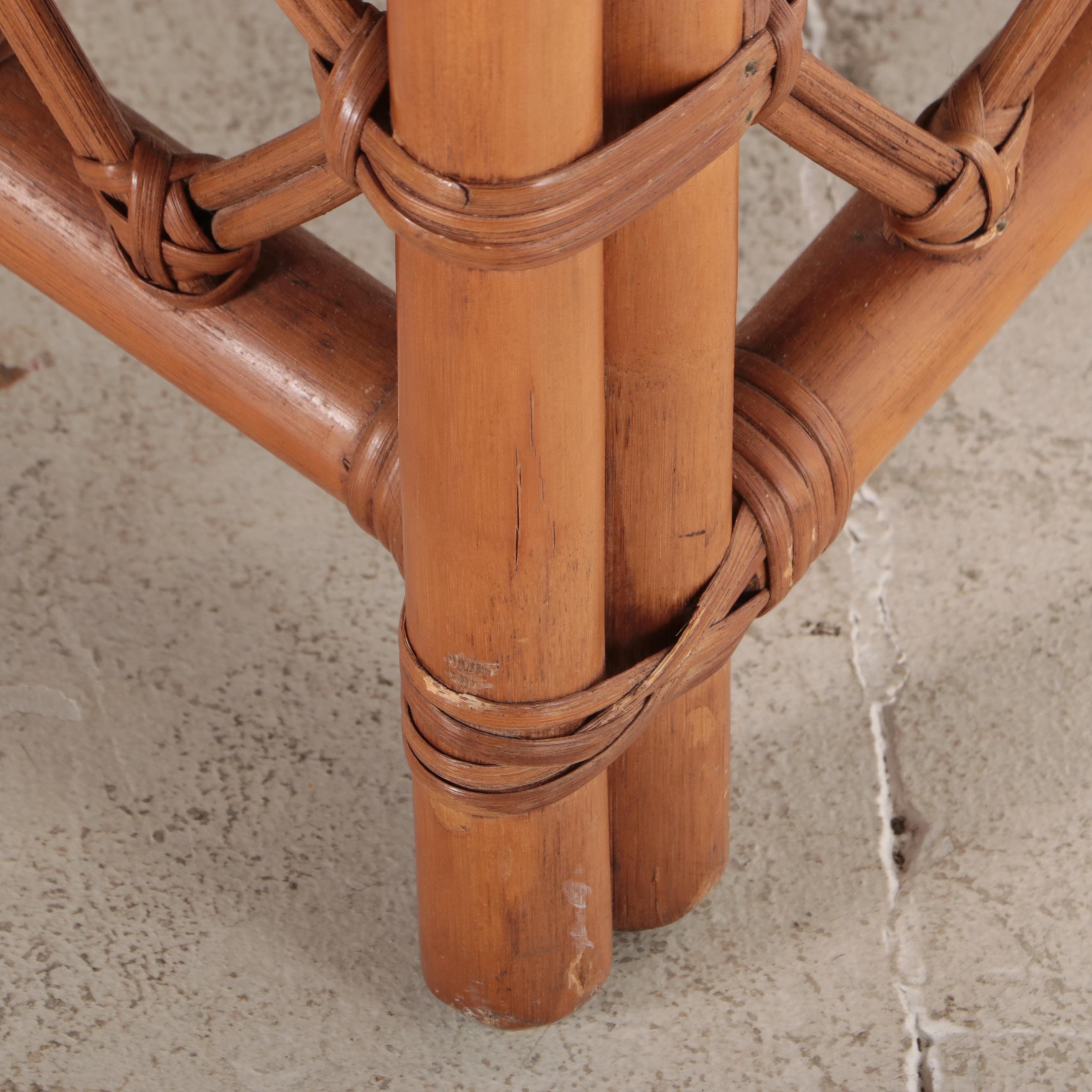 Ficks Reed Rattan Lounge Chair and Ottoman