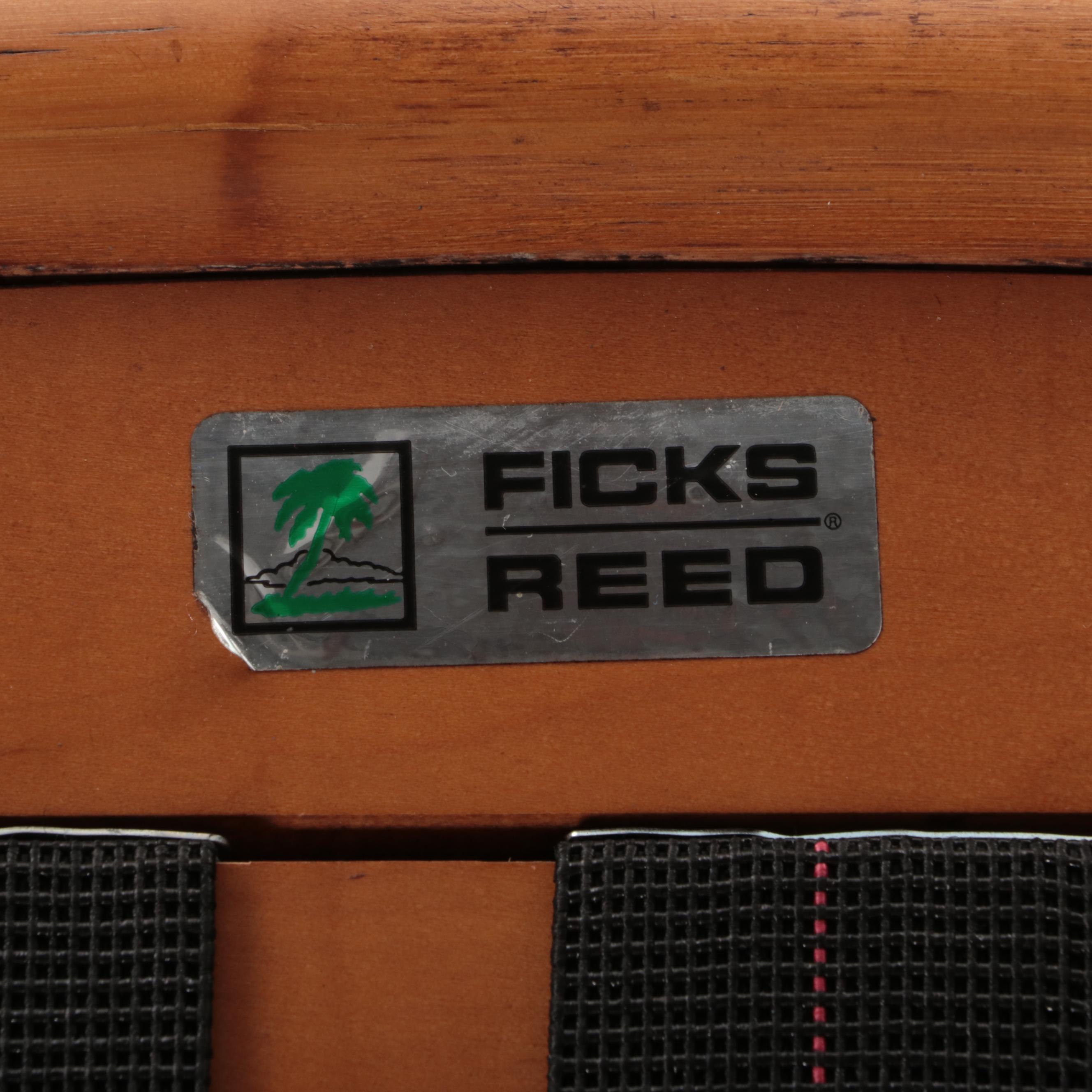 Ficks Reed Rattan Lounge Chair and Ottoman