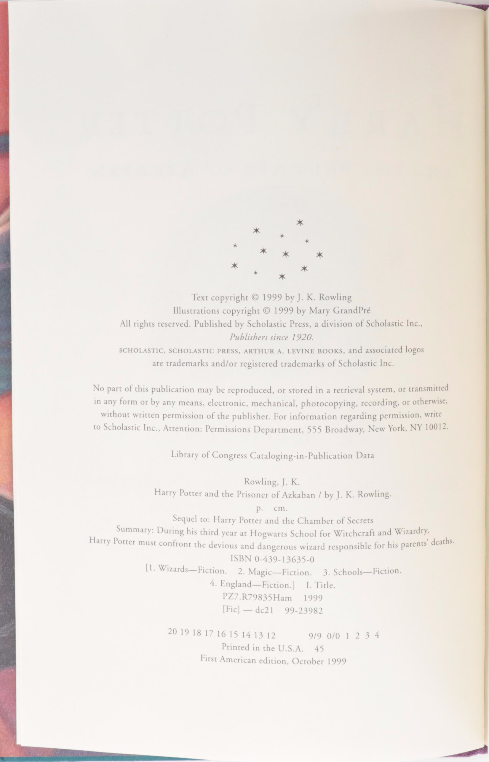 First American Edition "Harry Potter" Complete Series by J. K. Rowling