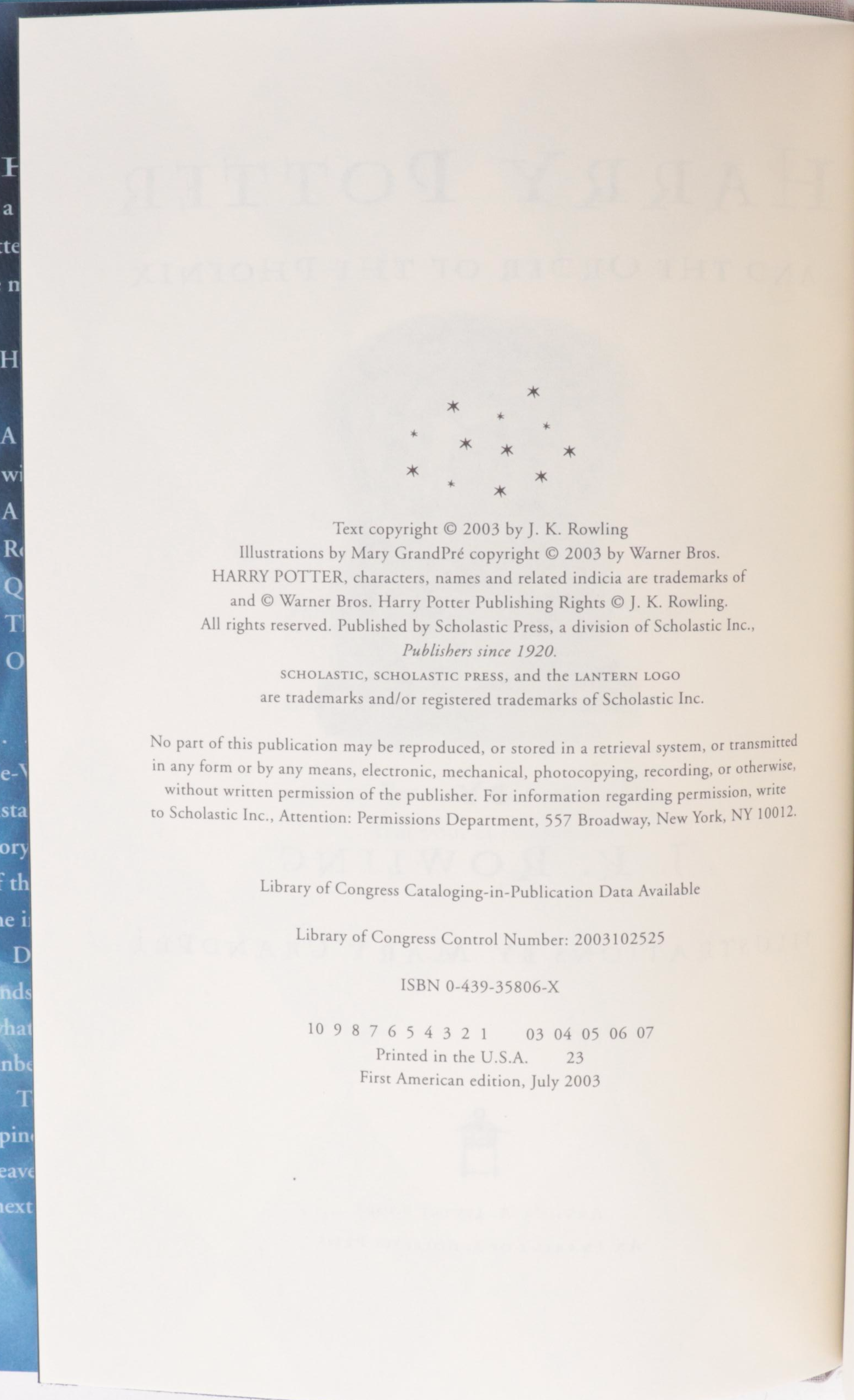 First American Edition "Harry Potter" Complete Series by J. K. Rowling