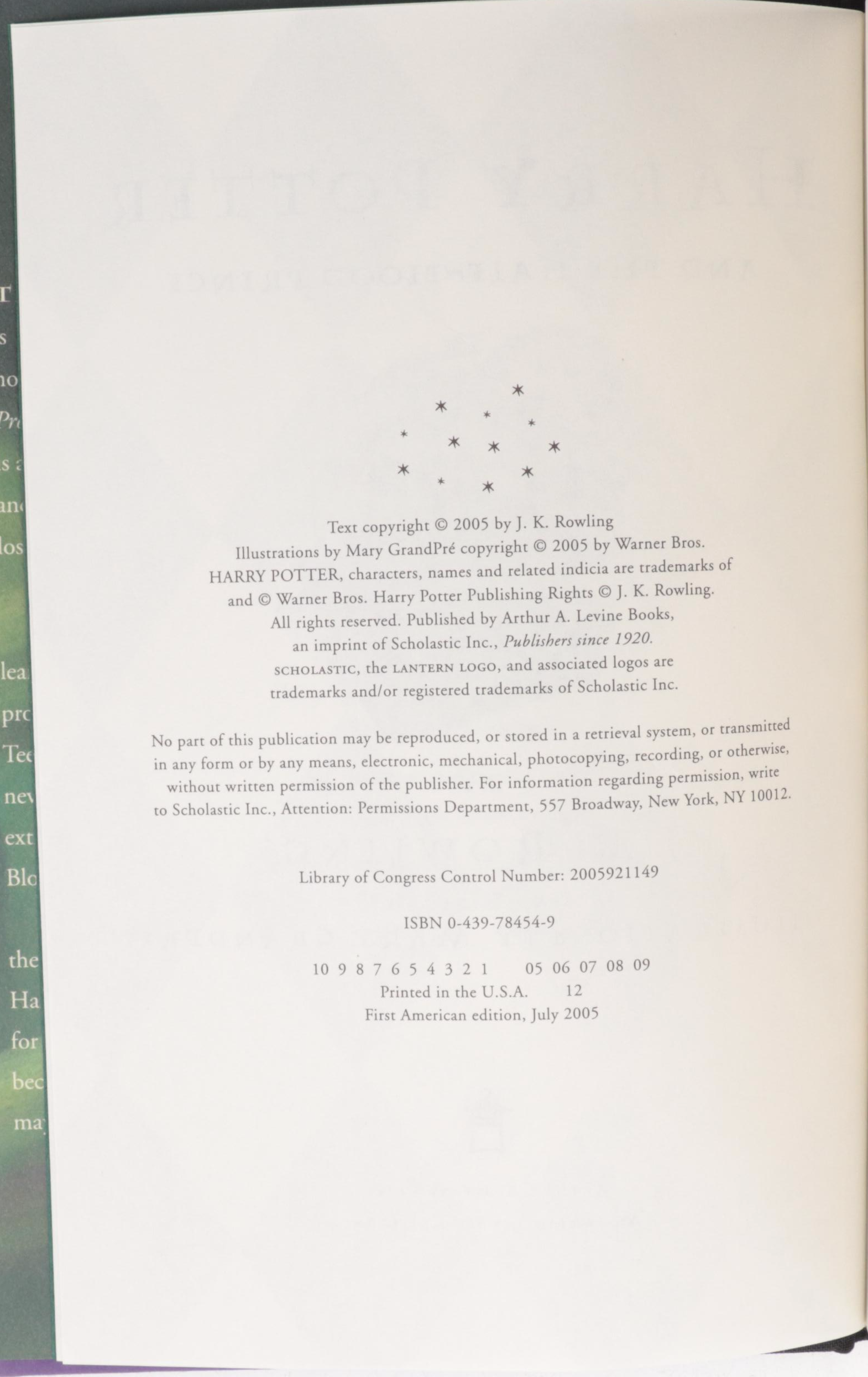 First American Edition "Harry Potter" Complete Series by J. K. Rowling