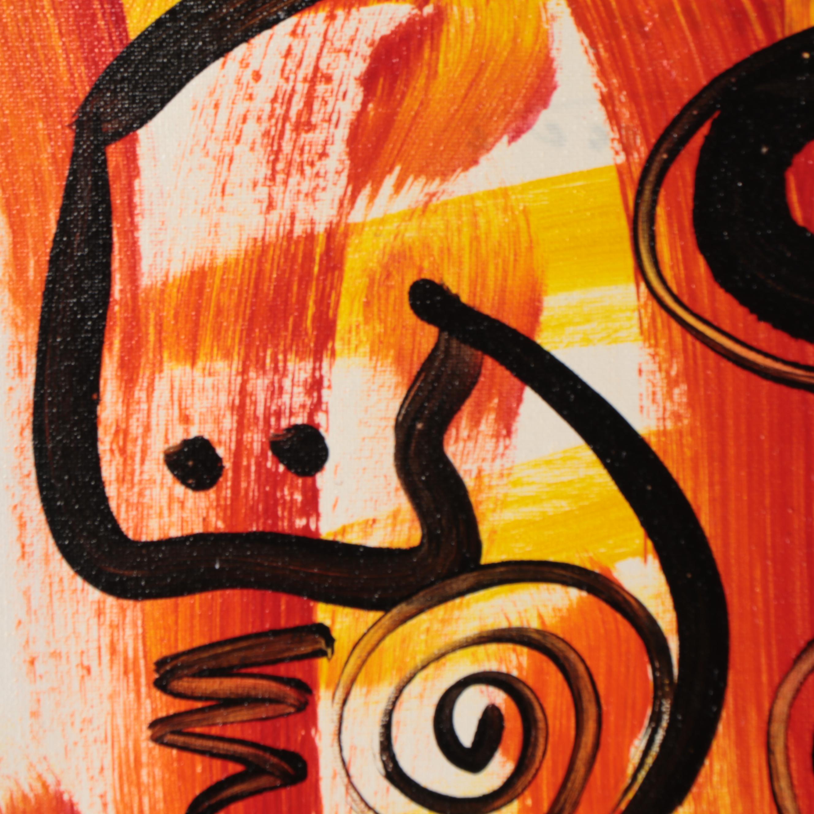 Peter Keil Acrylic Painting "My Friend Pablo Picasso"