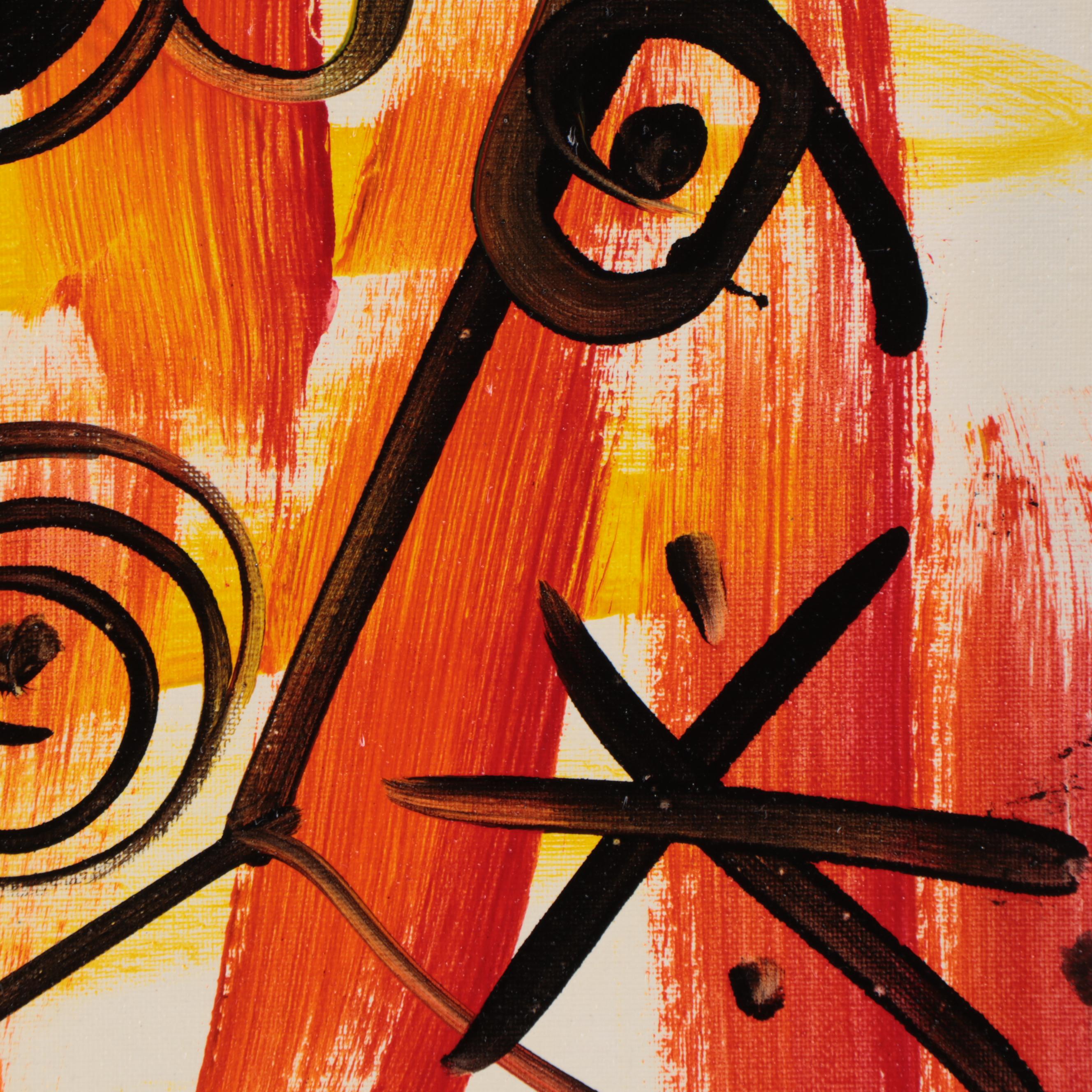 Peter Keil Acrylic Painting "My Friend Pablo Picasso"