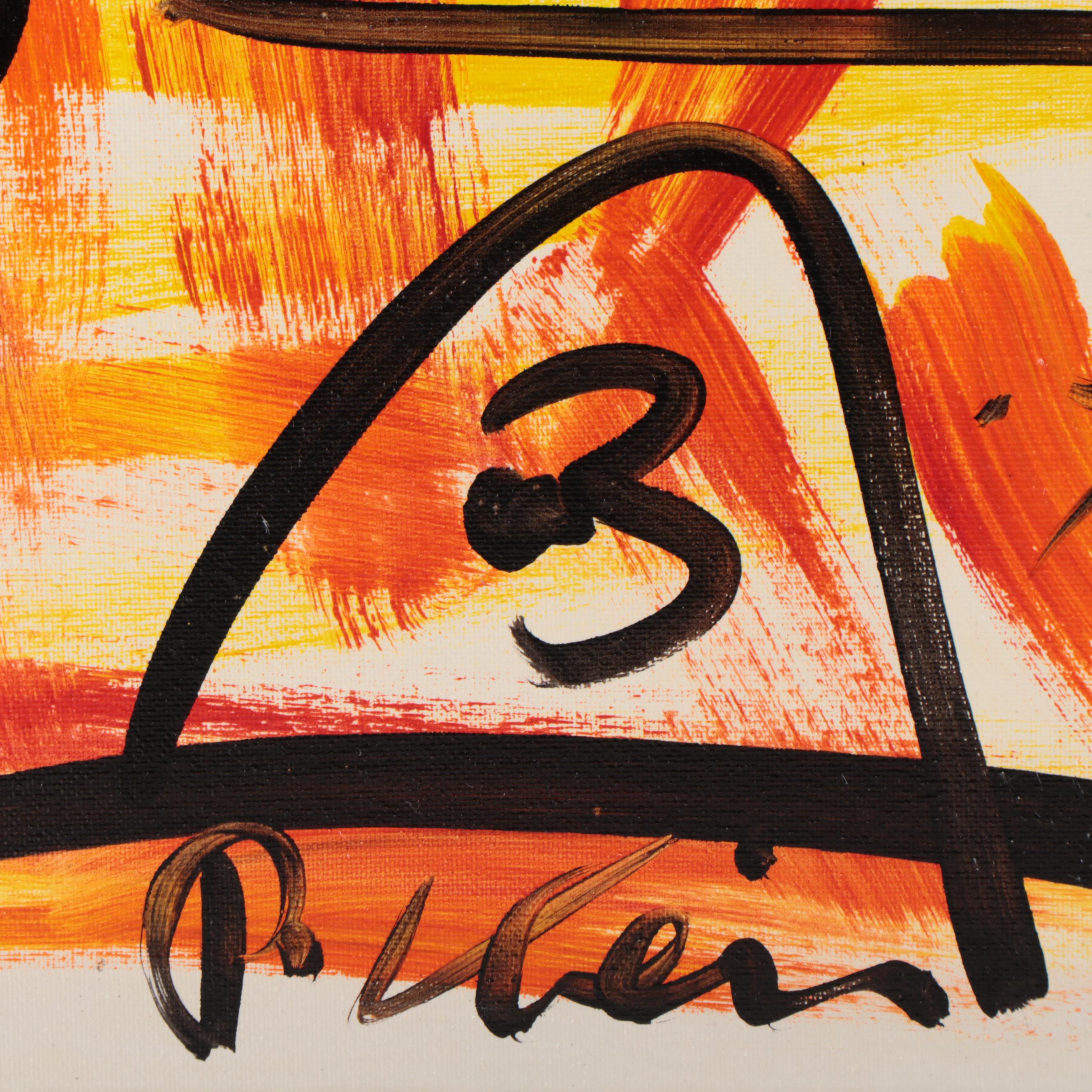 Peter Keil Acrylic Painting "My Friend Pablo Picasso"