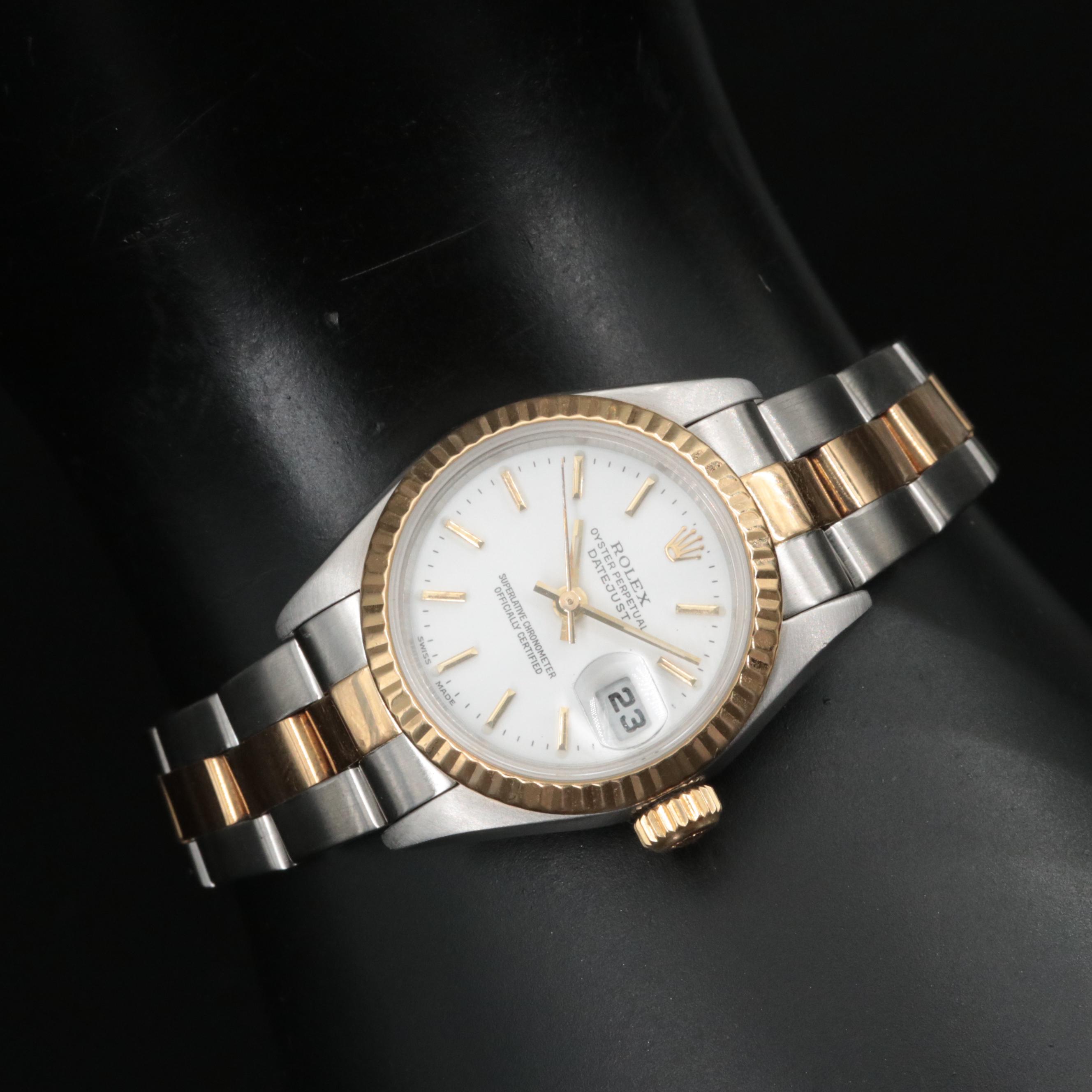 1999 Rolex Stainless Steel and 18K Oyster Perpetual Datejust Watch