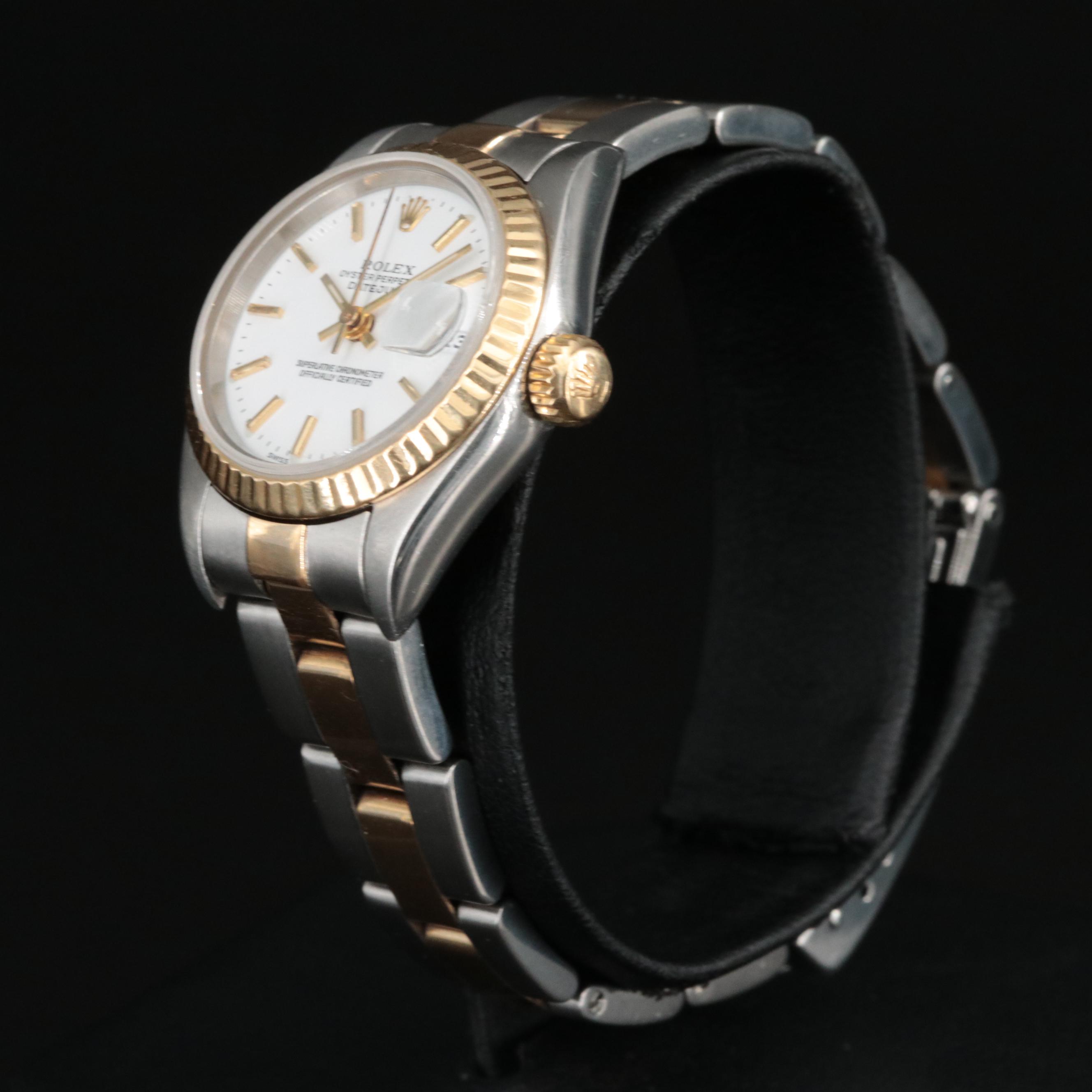 1999 Rolex Stainless Steel and 18K Oyster Perpetual Datejust Watch