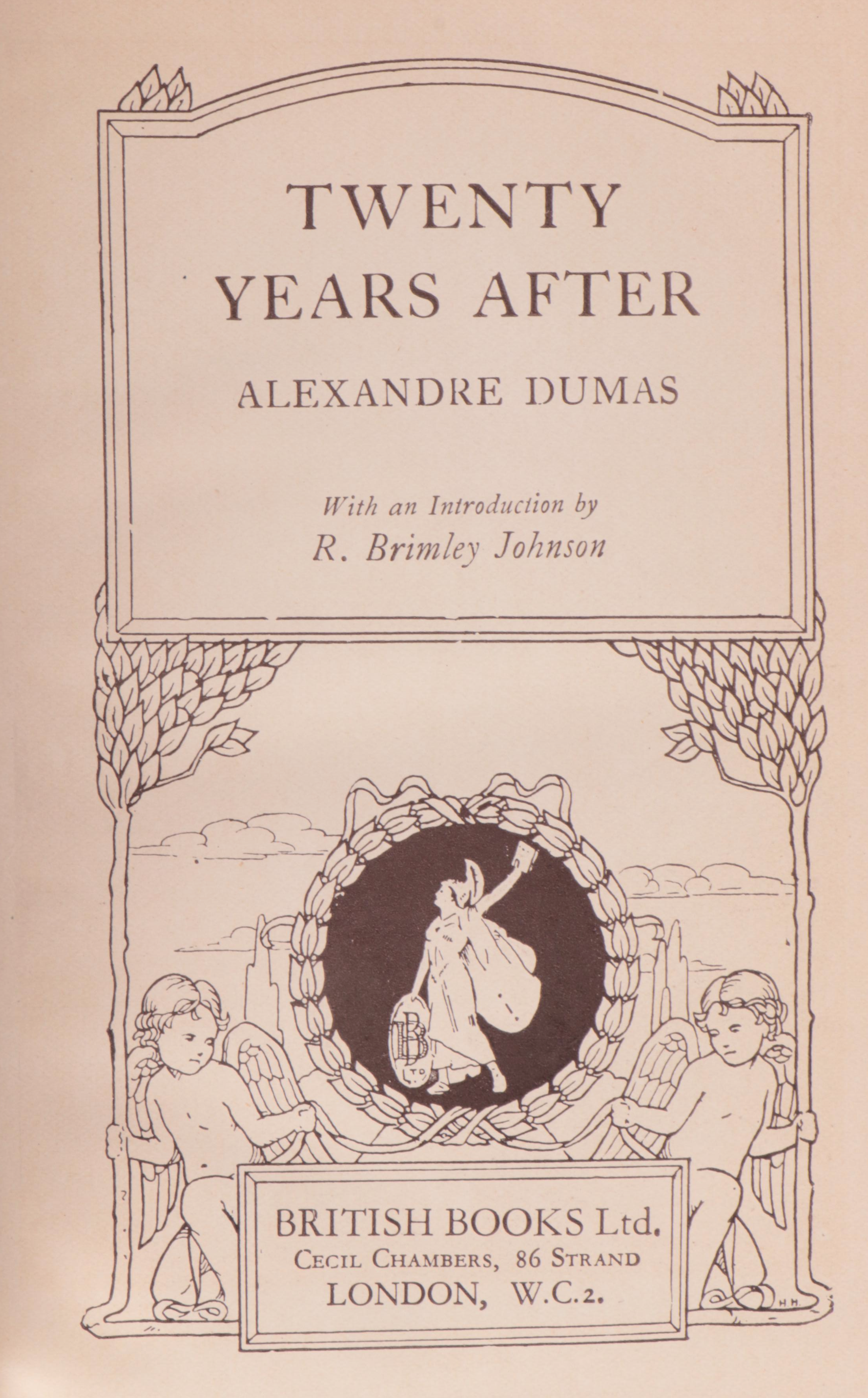 Alexandre Dumas Partial Book Set Including "Twenty Years After"