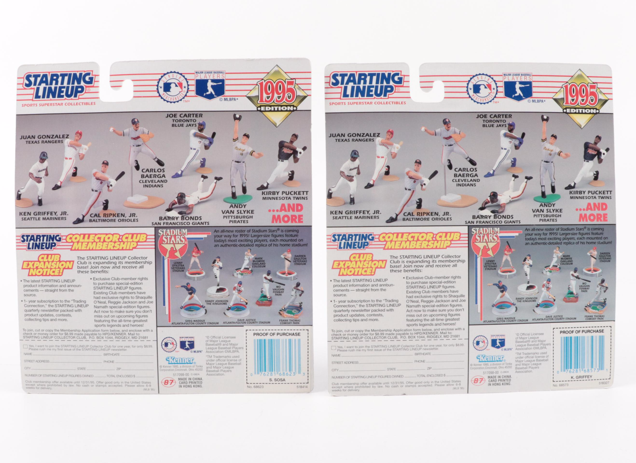 Kenner Starting Lineup Jim Abbott, Mike Piazza and Other Baseball Figures