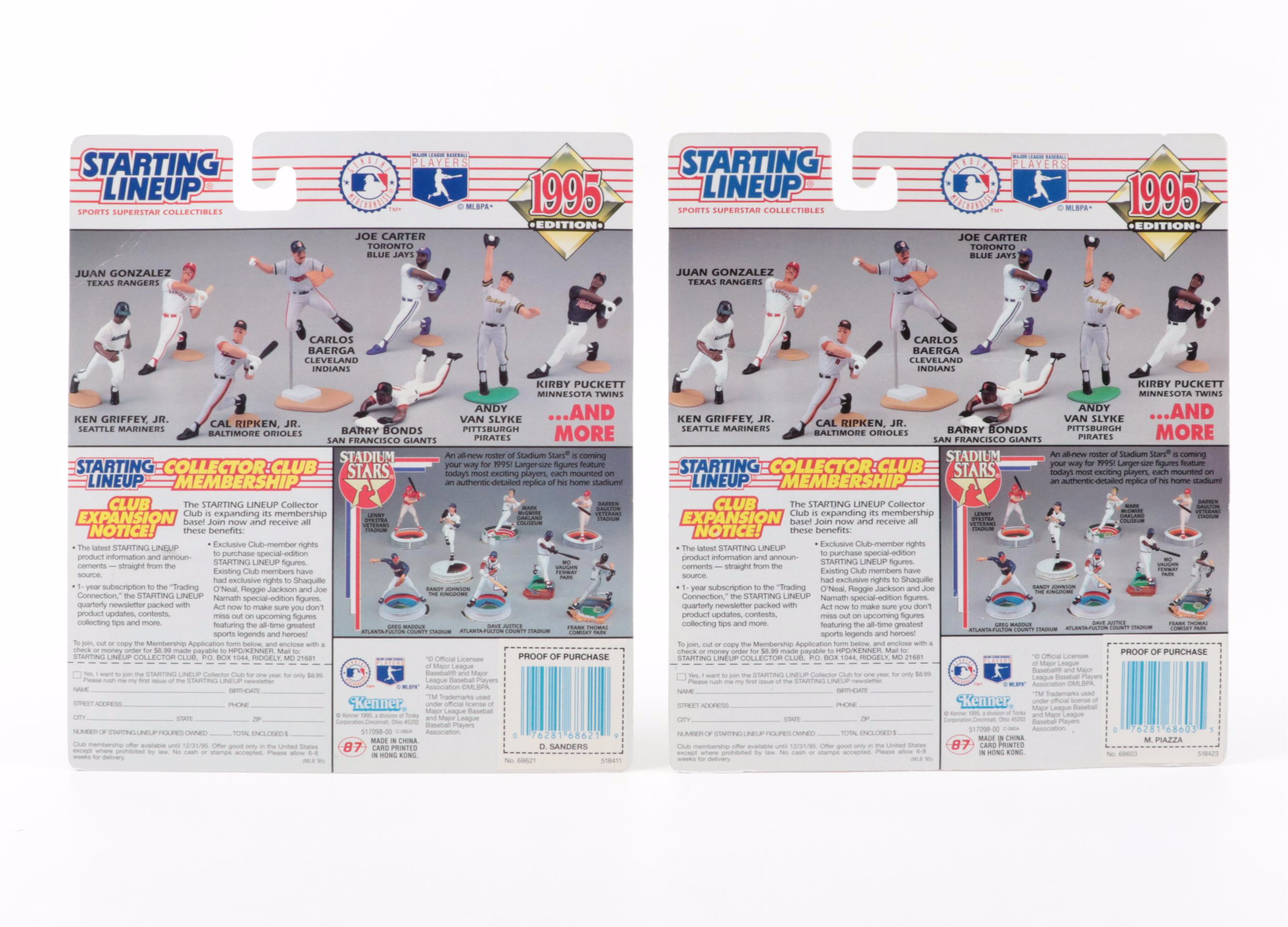 Kenner Starting Lineup Jim Abbott, Mike Piazza and Other Baseball Figures