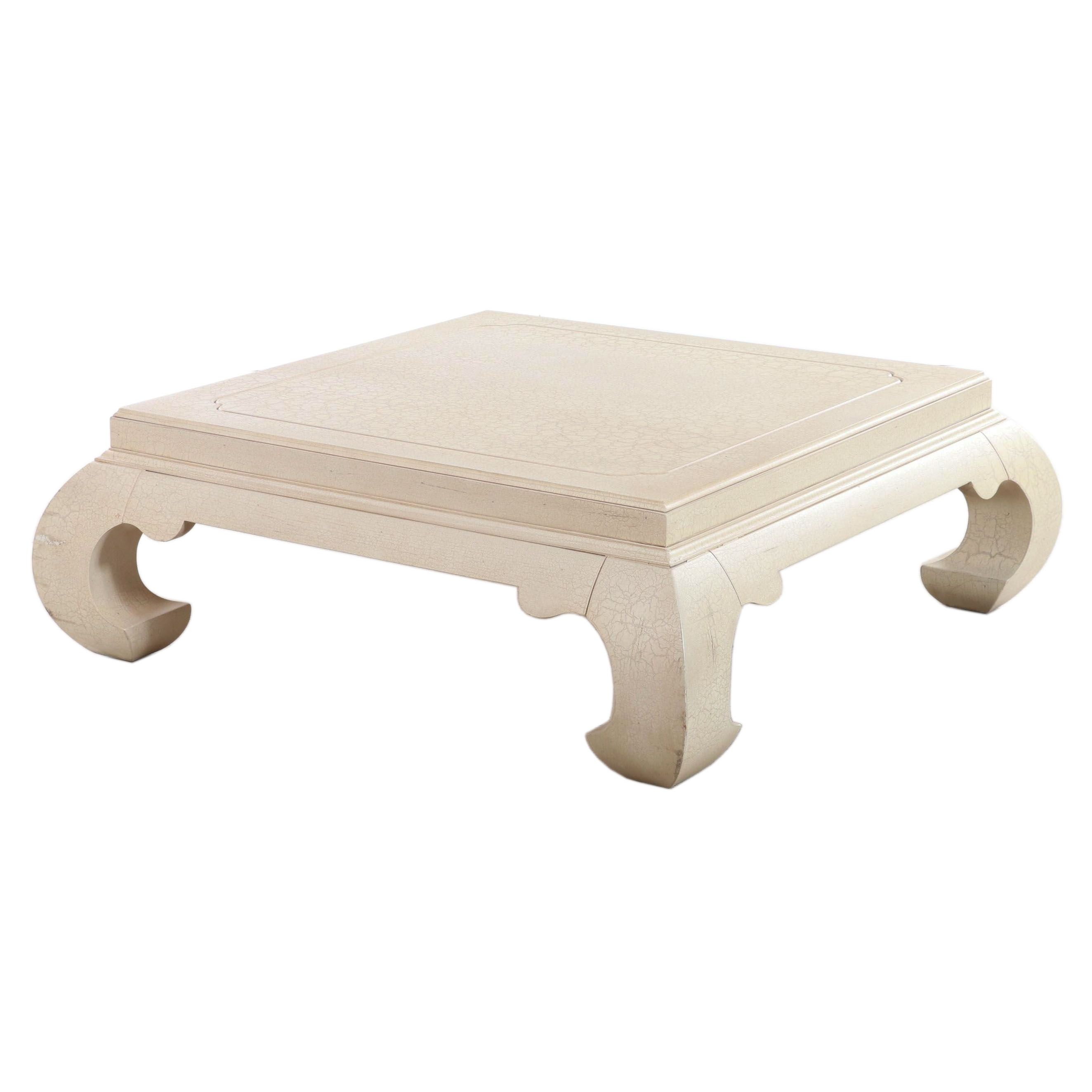 Lane Chinese Style Cream-Painted Coffee Table, Late 20th Century