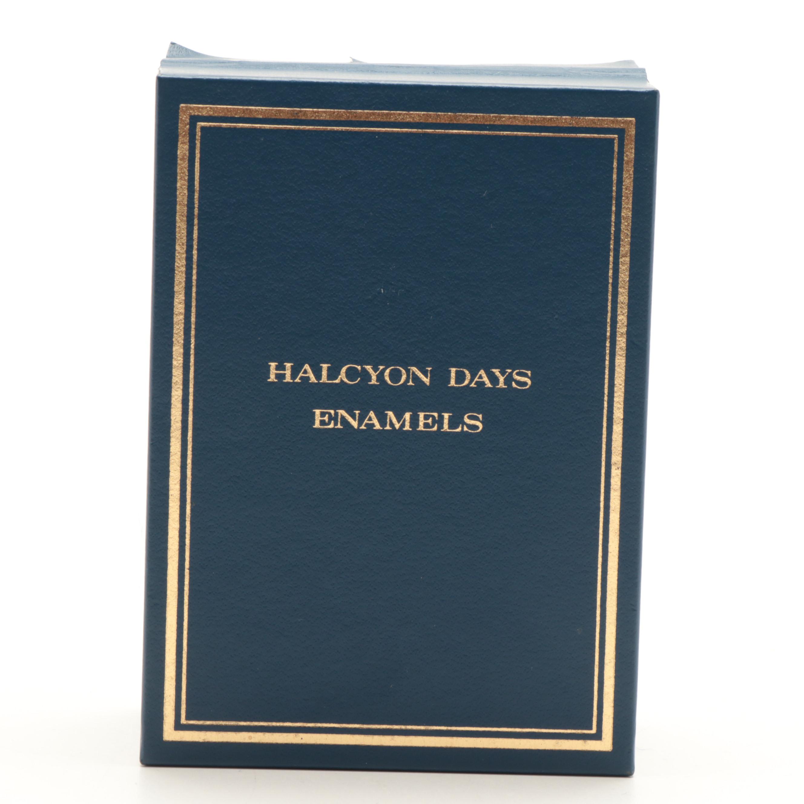 Halcyon Days Enameled Copper Hong Kong Harbour and Balloon Boxes