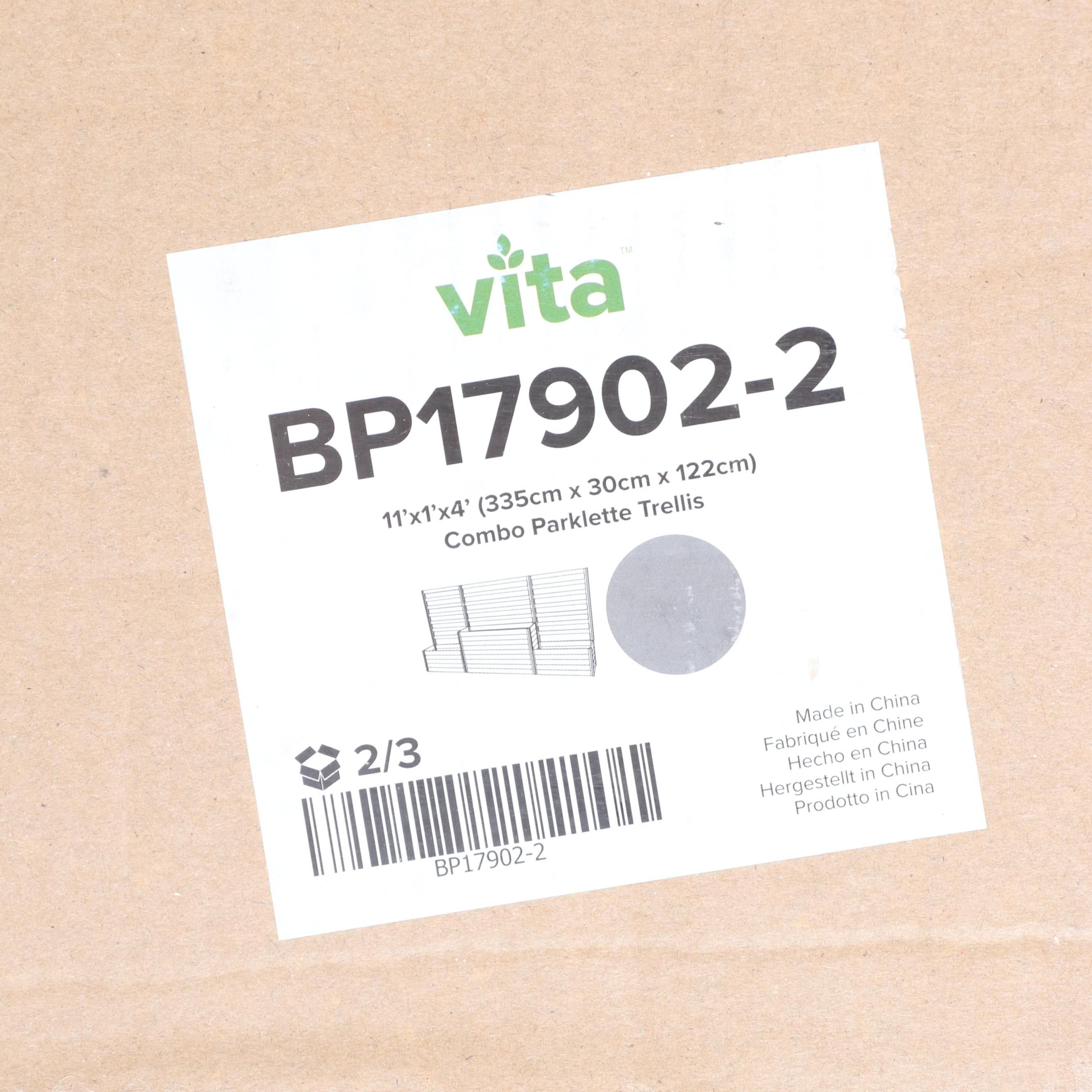 Vita "Urbana" 11' Parklette Combo Planter with Trellis