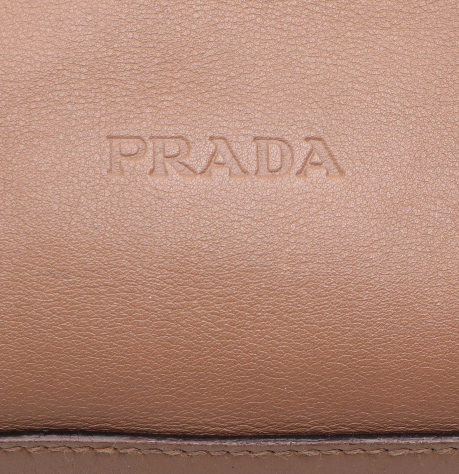 Prada Horizontal Tote Bag in Brown Leather