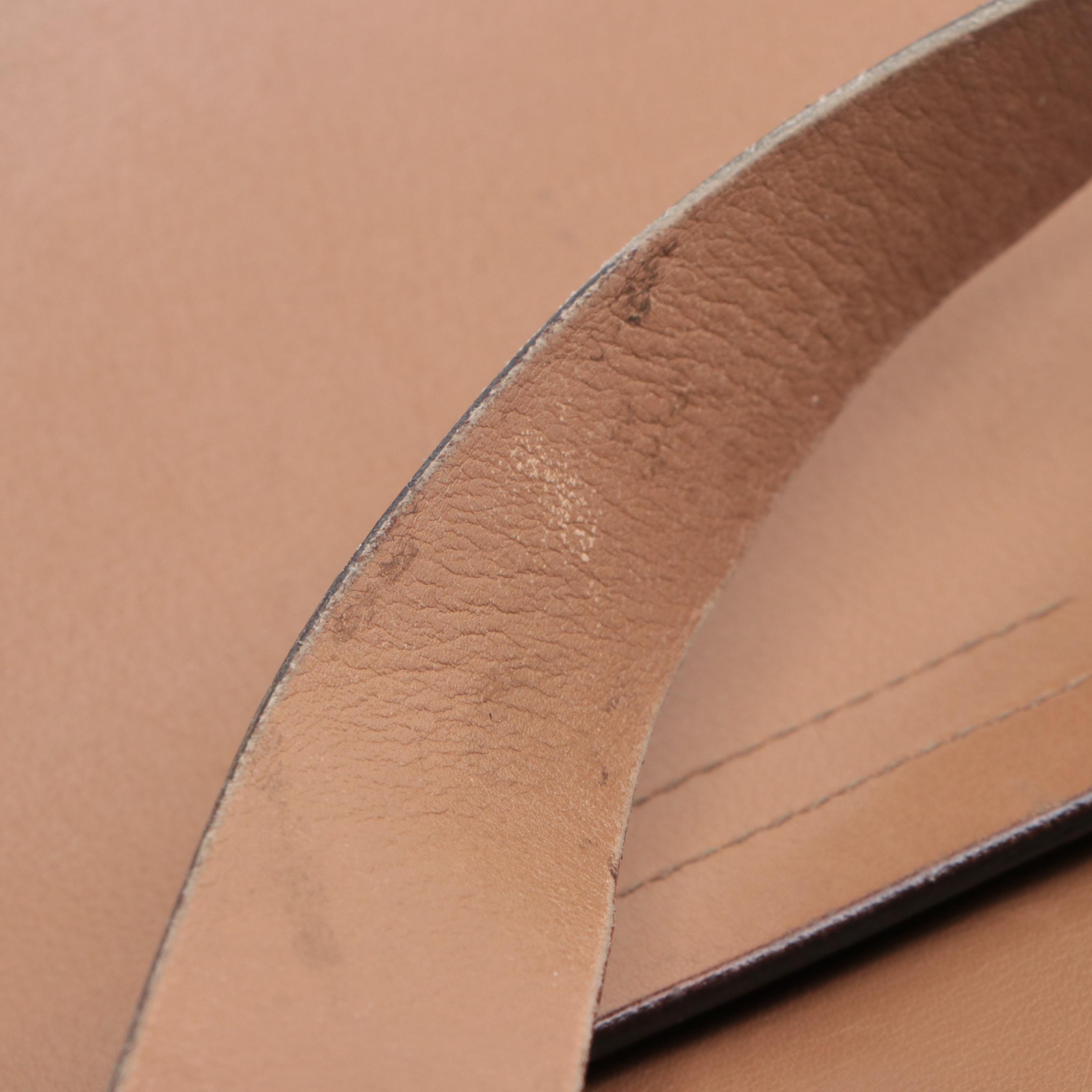 Prada Horizontal Tote Bag in Brown Leather