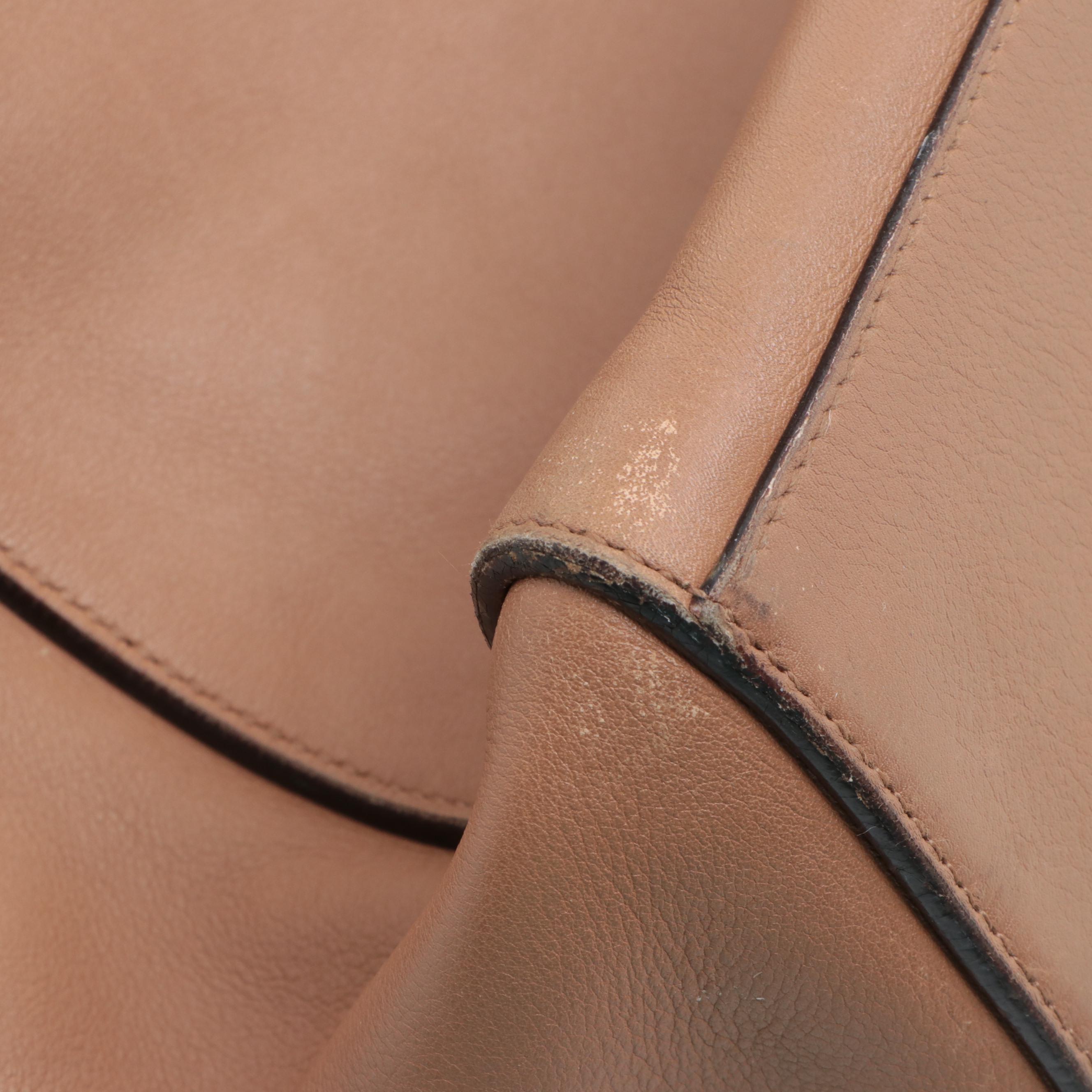 Prada Horizontal Tote Bag in Brown Leather