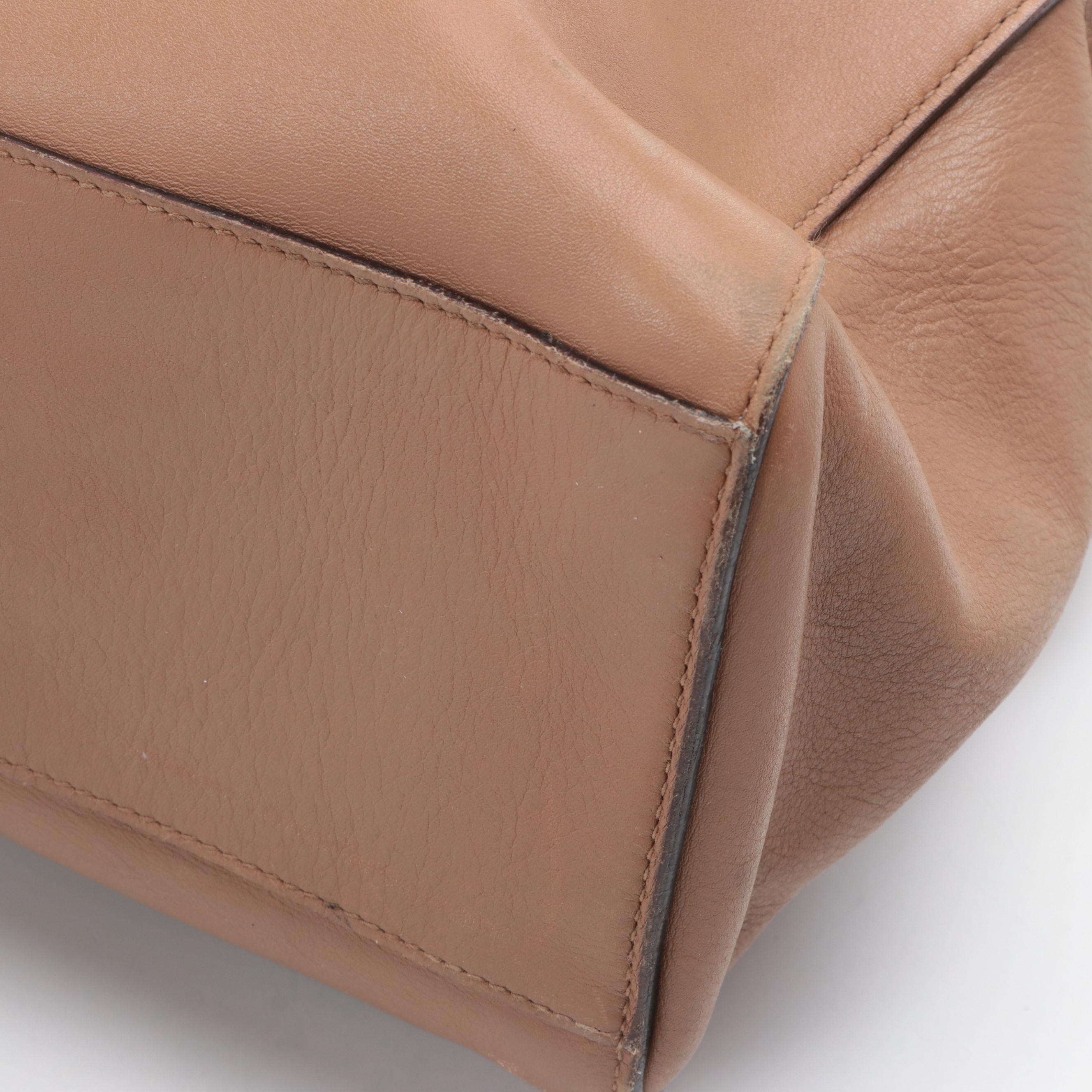 Prada Horizontal Tote Bag in Brown Leather