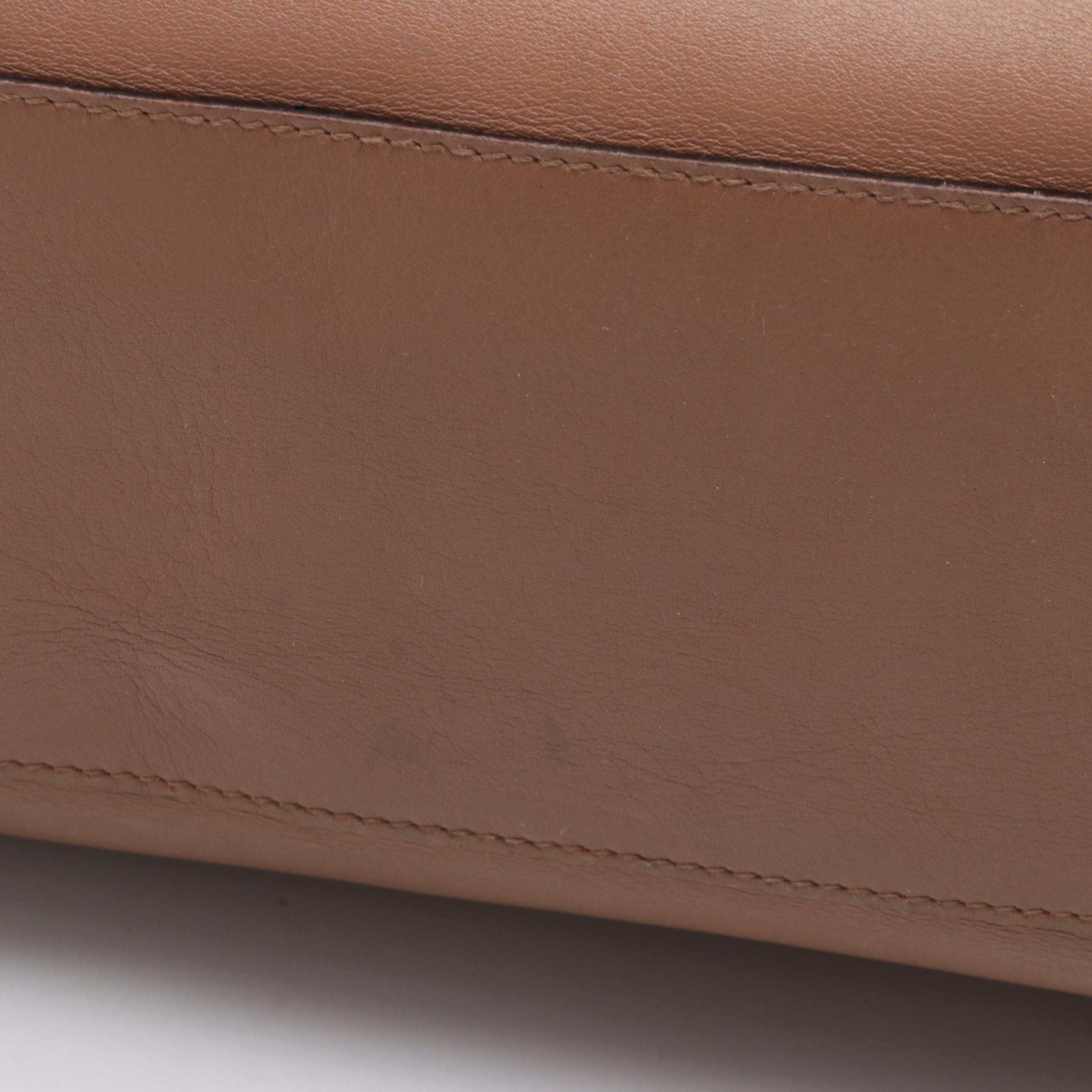 Prada Horizontal Tote Bag in Brown Leather