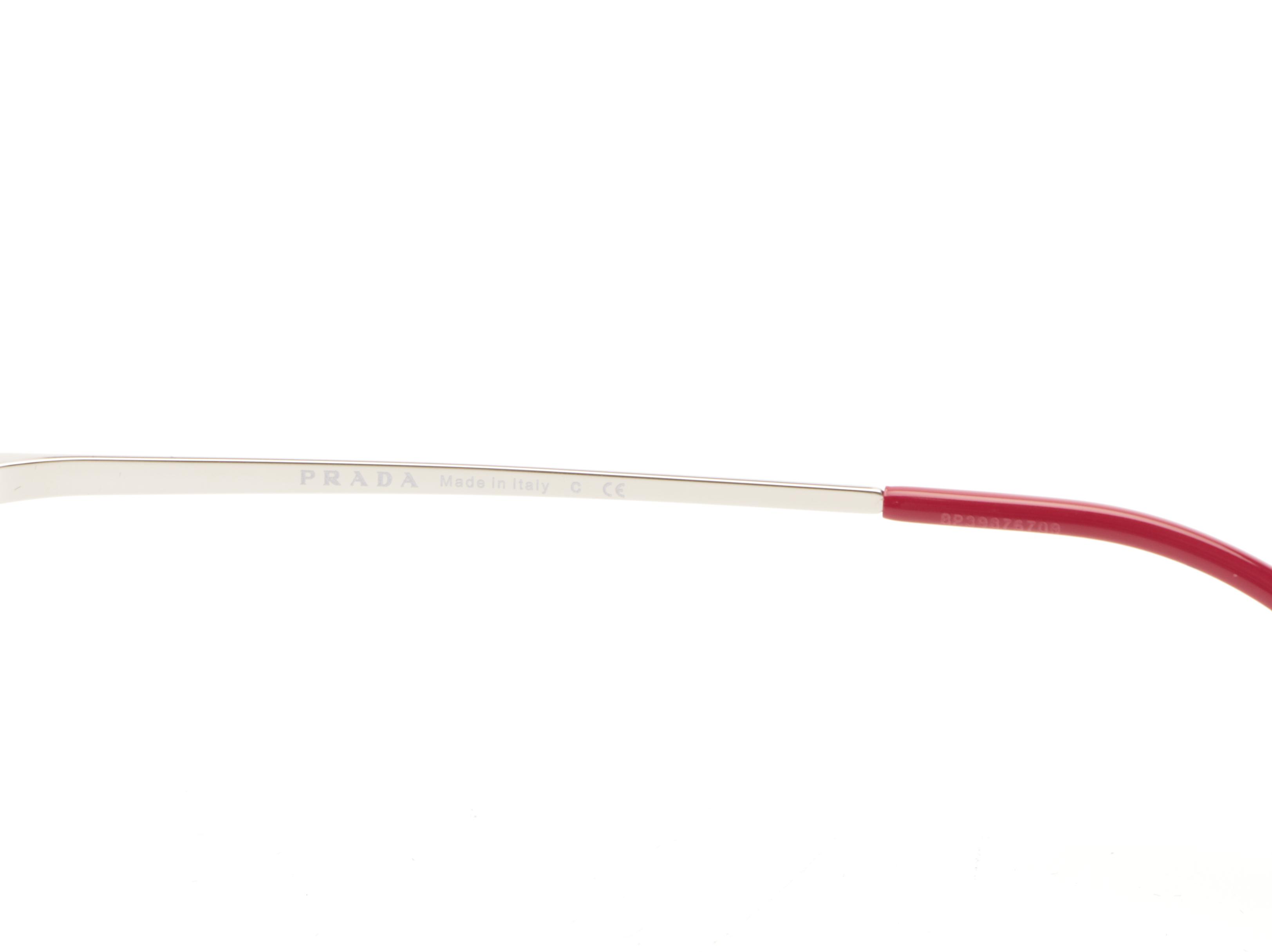 Prada SPR 55V Round Wire Sunglasses with Case and Box