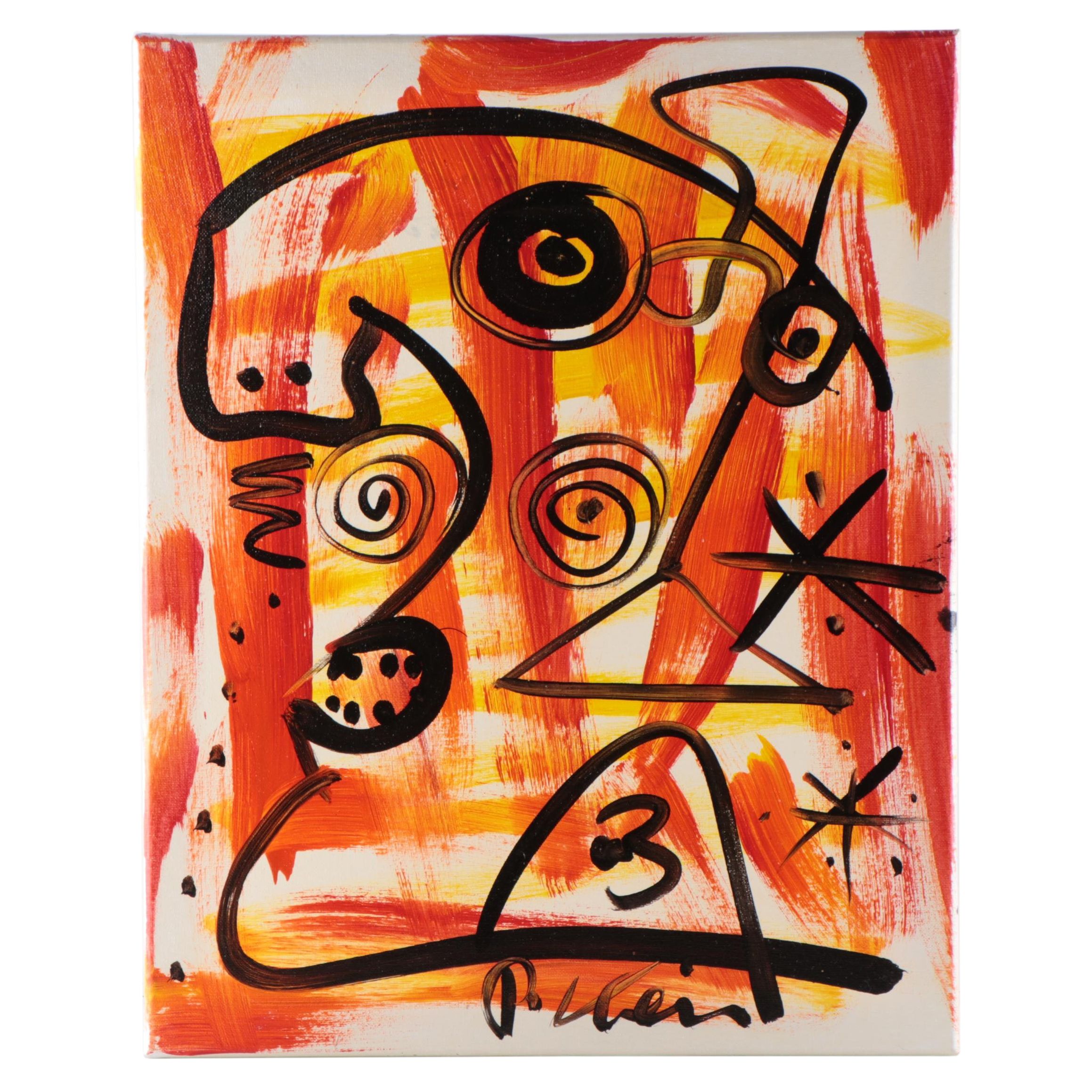 Peter Keil Acrylic Painting "My Friend Pablo Picasso"