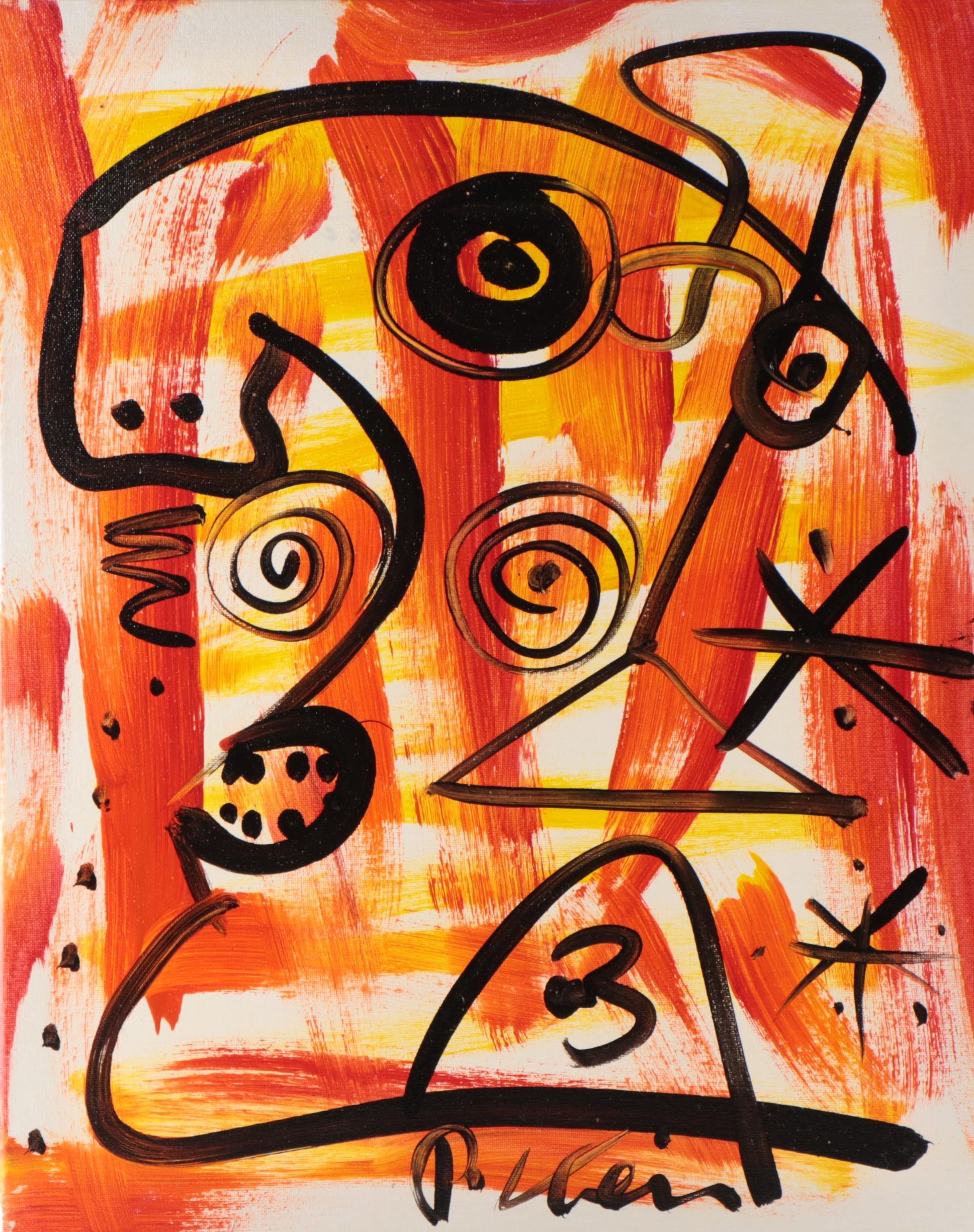 Peter Keil Acrylic Painting "My Friend Pablo Picasso"