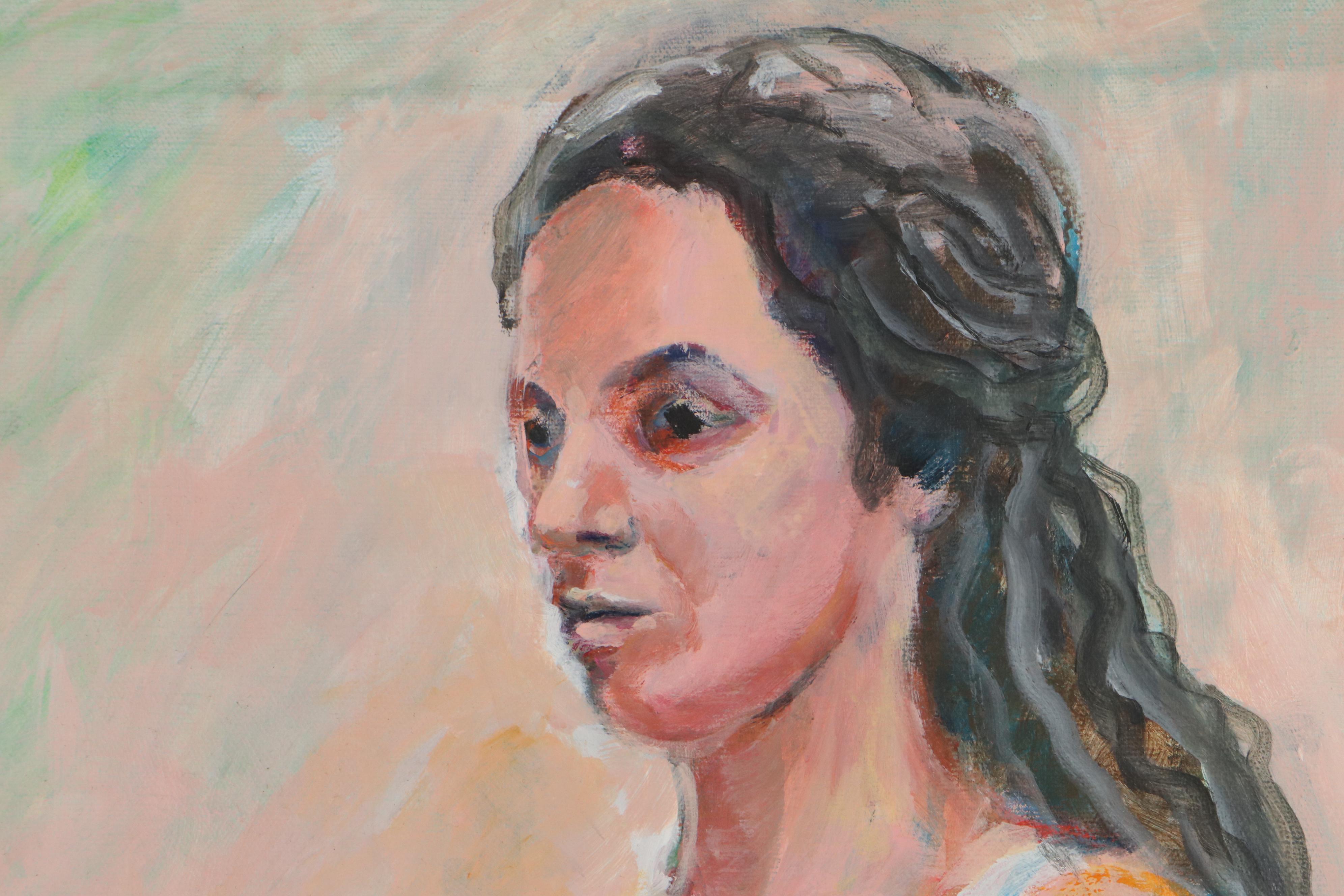 Marion Maas Oil Painting of Seated Figure