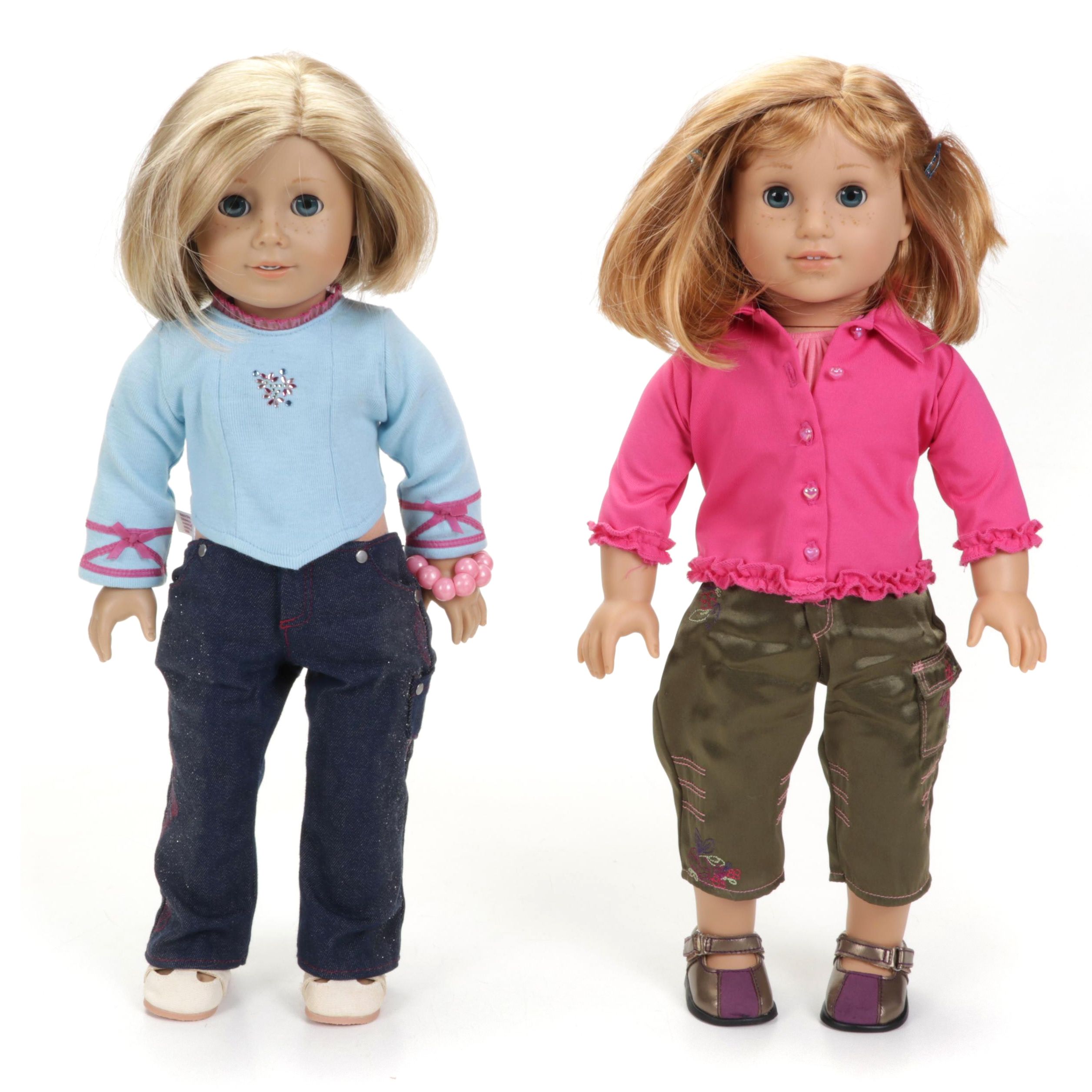 Two American Girl Dolls Featuring "Mia St. Clair" and "Just Like Me", 2008
