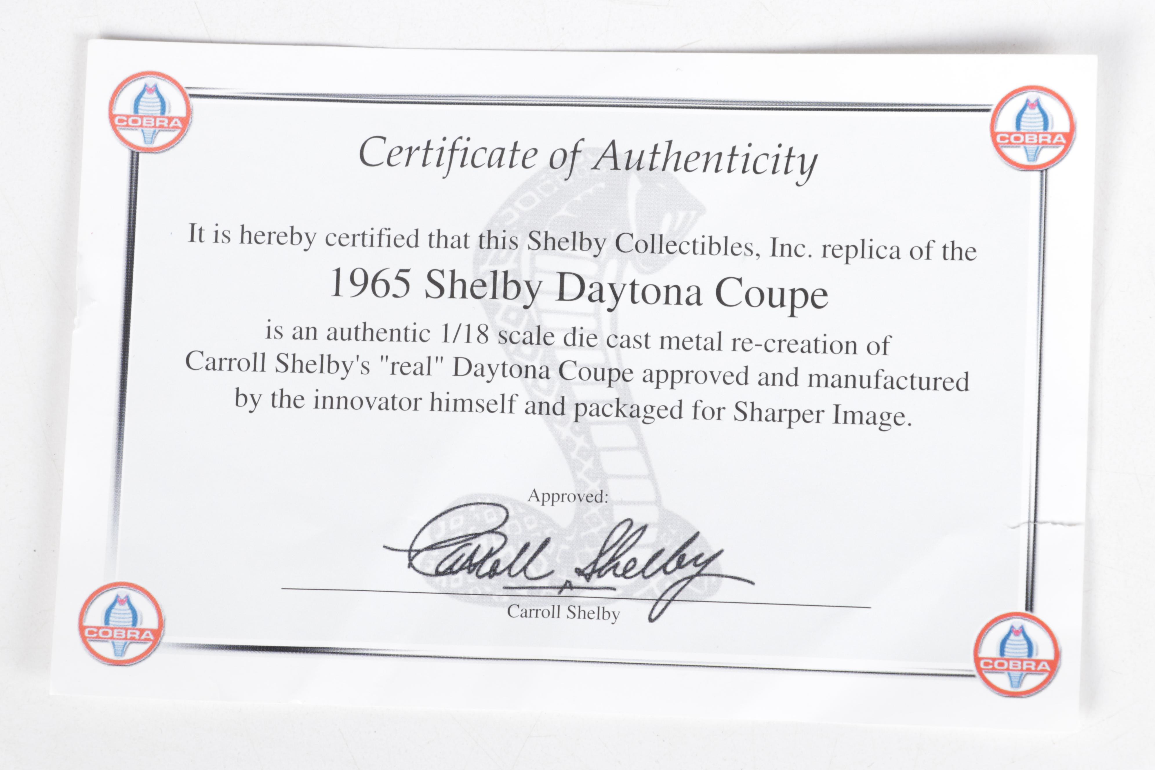 1956 Shelby Cobra Daytona Coupe Replica by Carroll Shelby