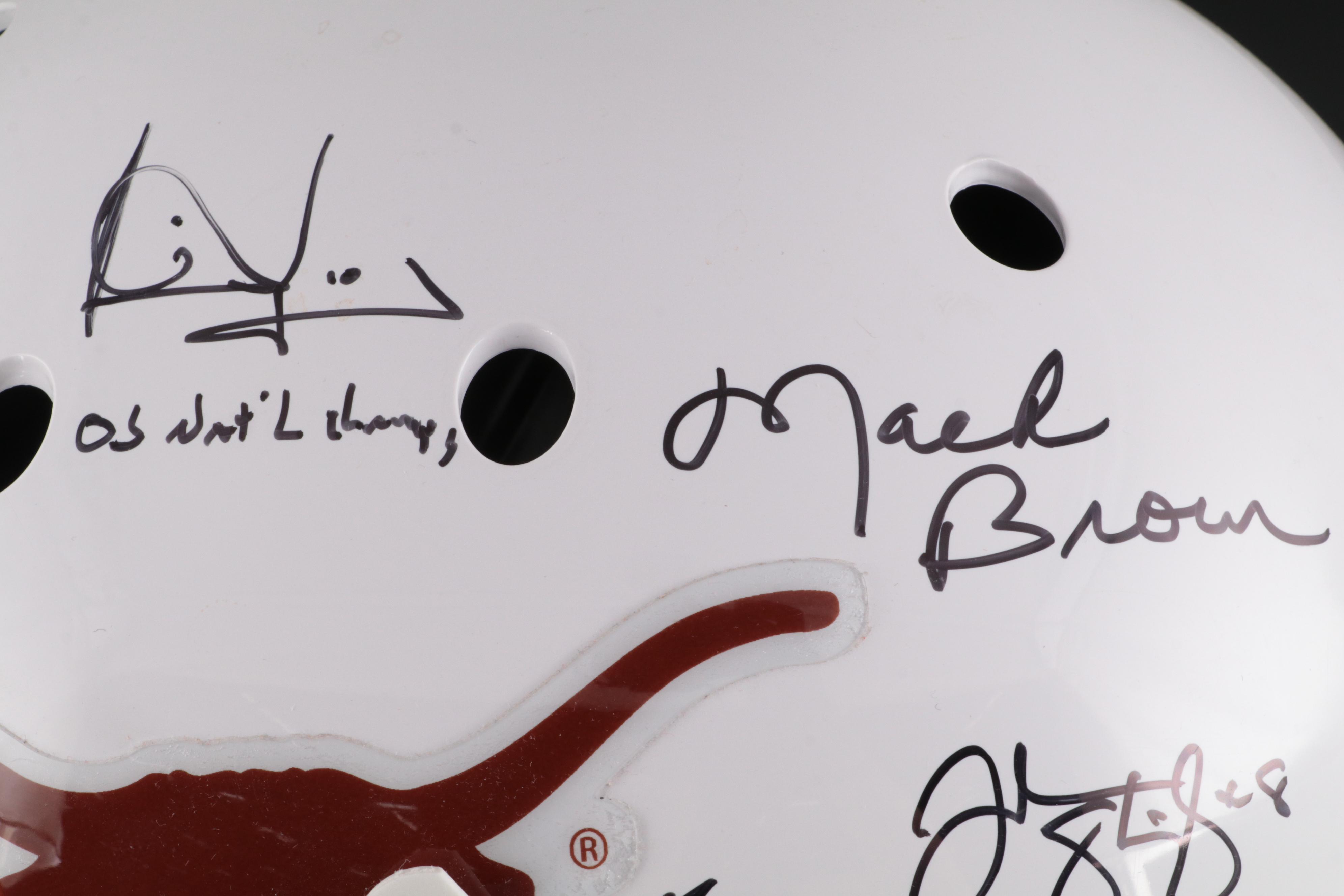 2006 Rose Bowl Champions Texas Longhorns Signed Schutt Football Helmet, JSA