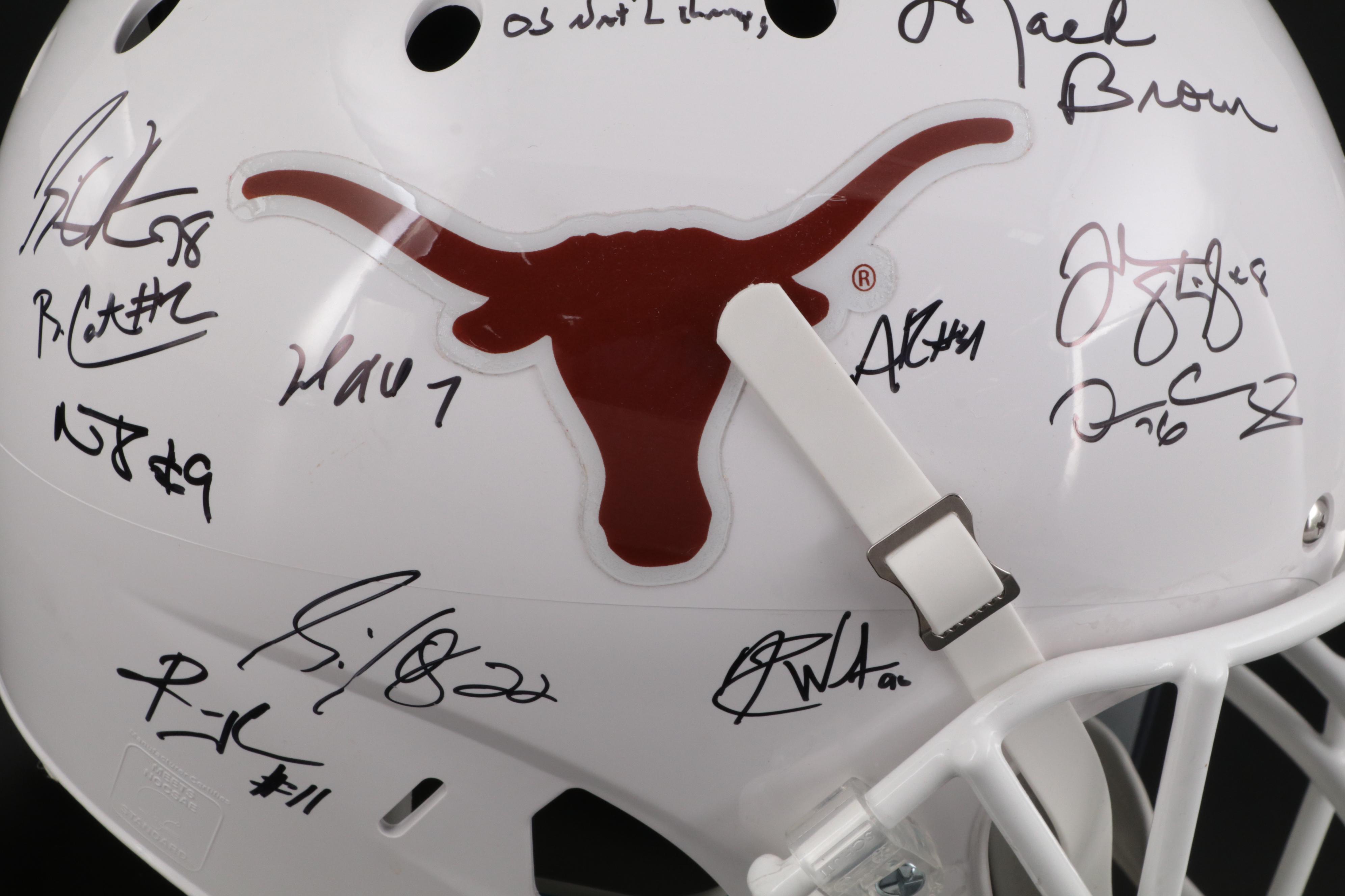 2006 Rose Bowl Champions Texas Longhorns Signed Schutt Football Helmet, JSA