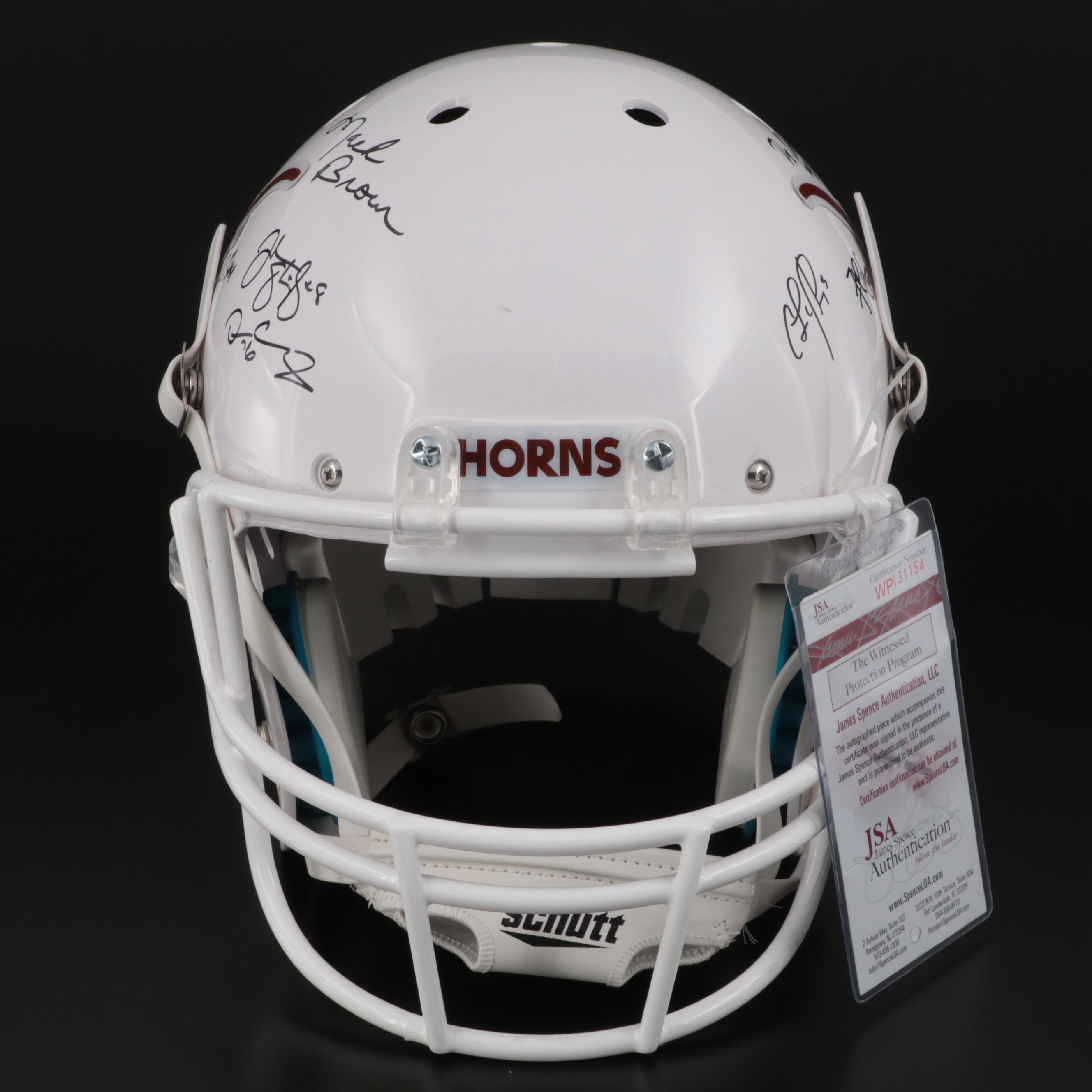 2006 Rose Bowl Champions Texas Longhorns Signed Schutt Football Helmet, JSA