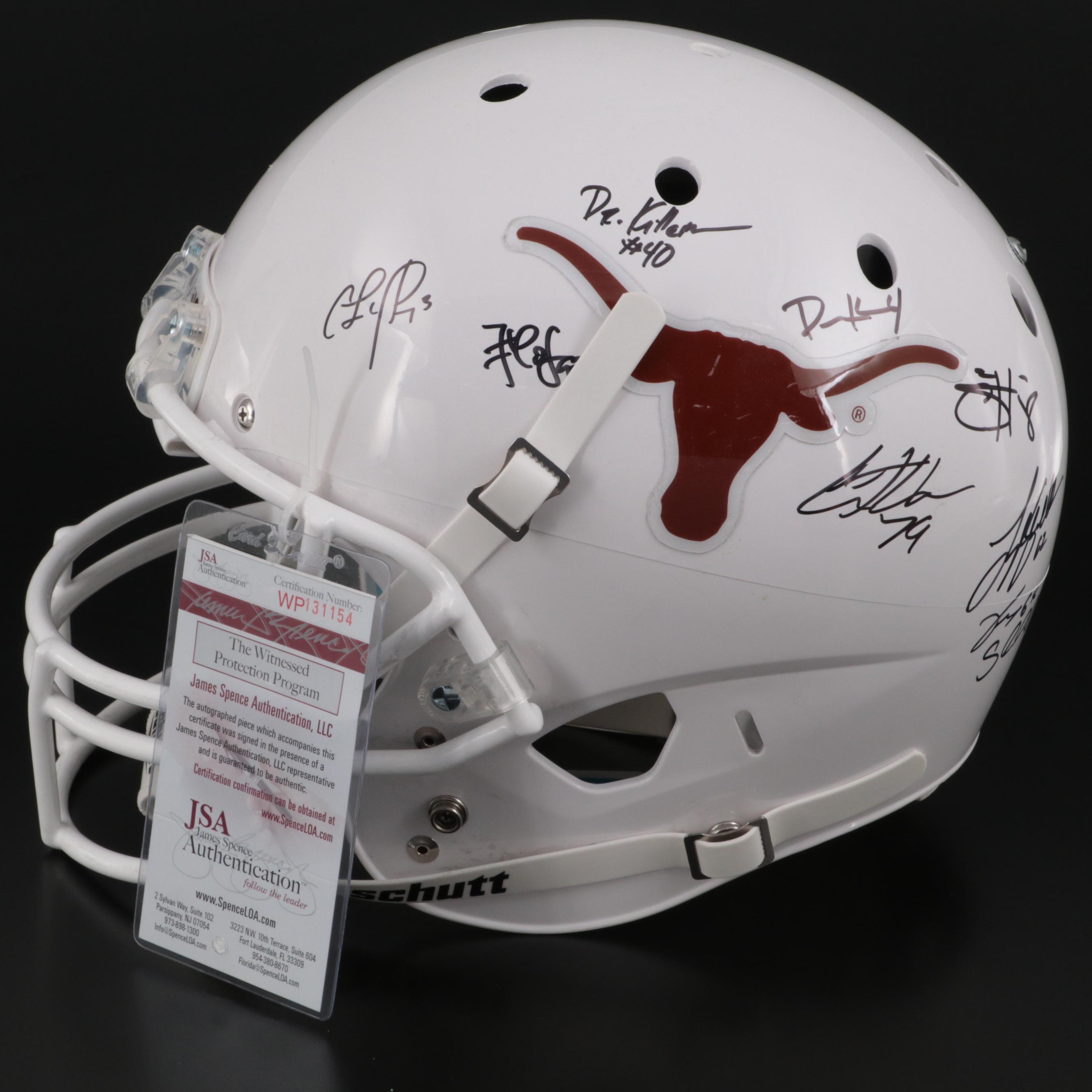 2006 Rose Bowl Champions Texas Longhorns Signed Schutt Football Helmet, JSA