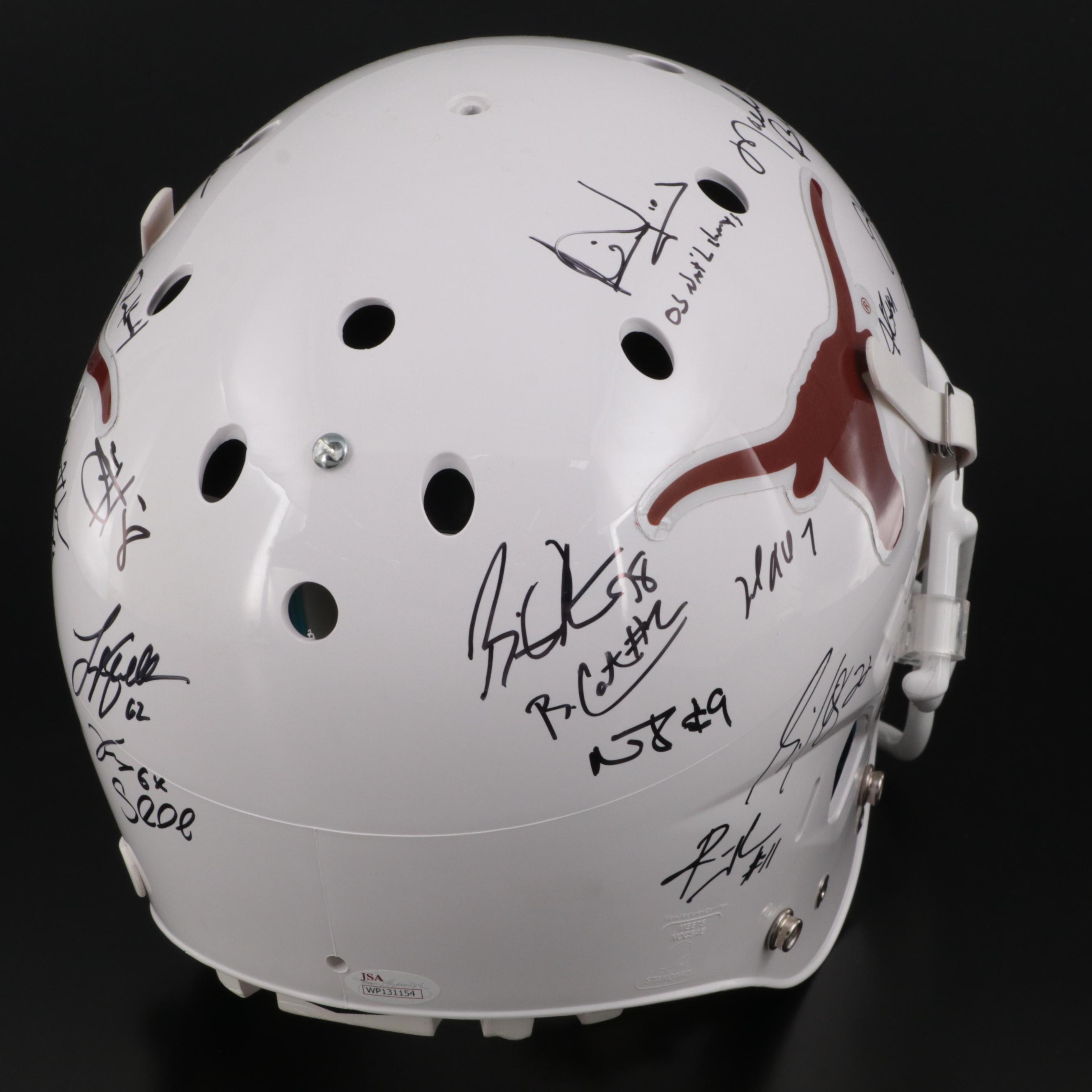 2006 Rose Bowl Champions Texas Longhorns Signed Schutt Football Helmet, JSA