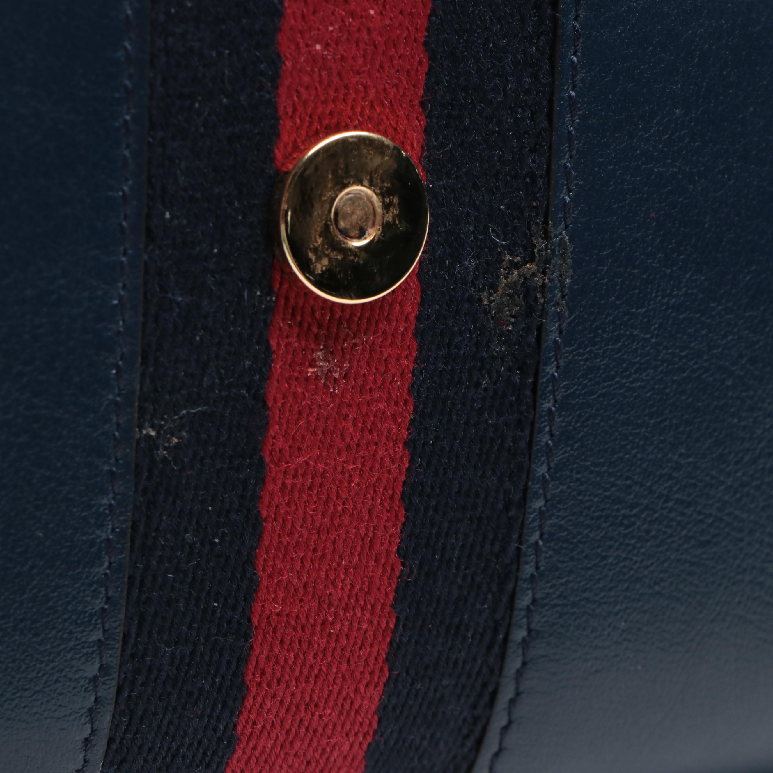 Gucci Rajah Web Chain Strap Leather Mini Crossbody