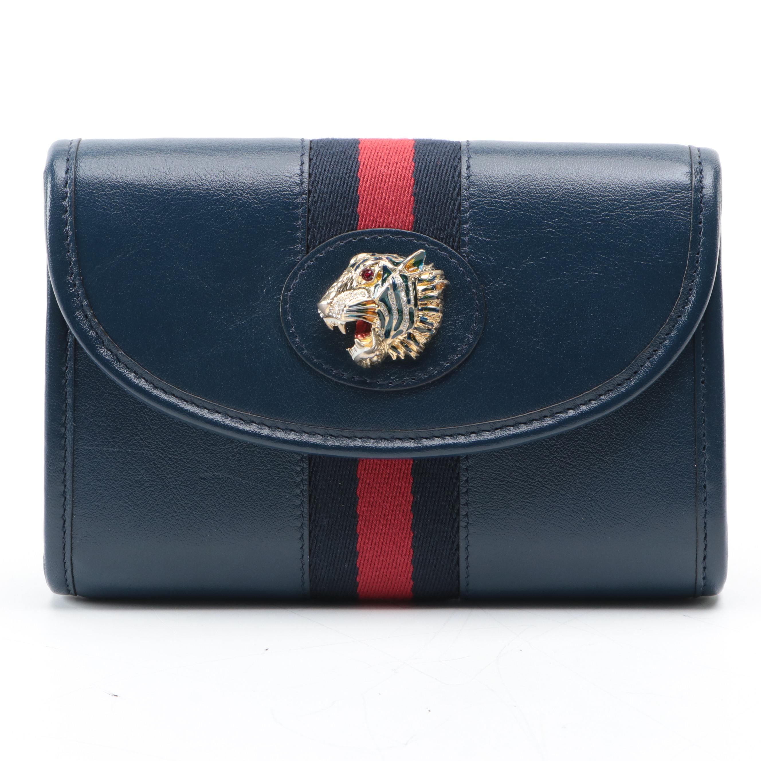 Gucci Rajah Web Chain Strap Leather Mini Crossbody