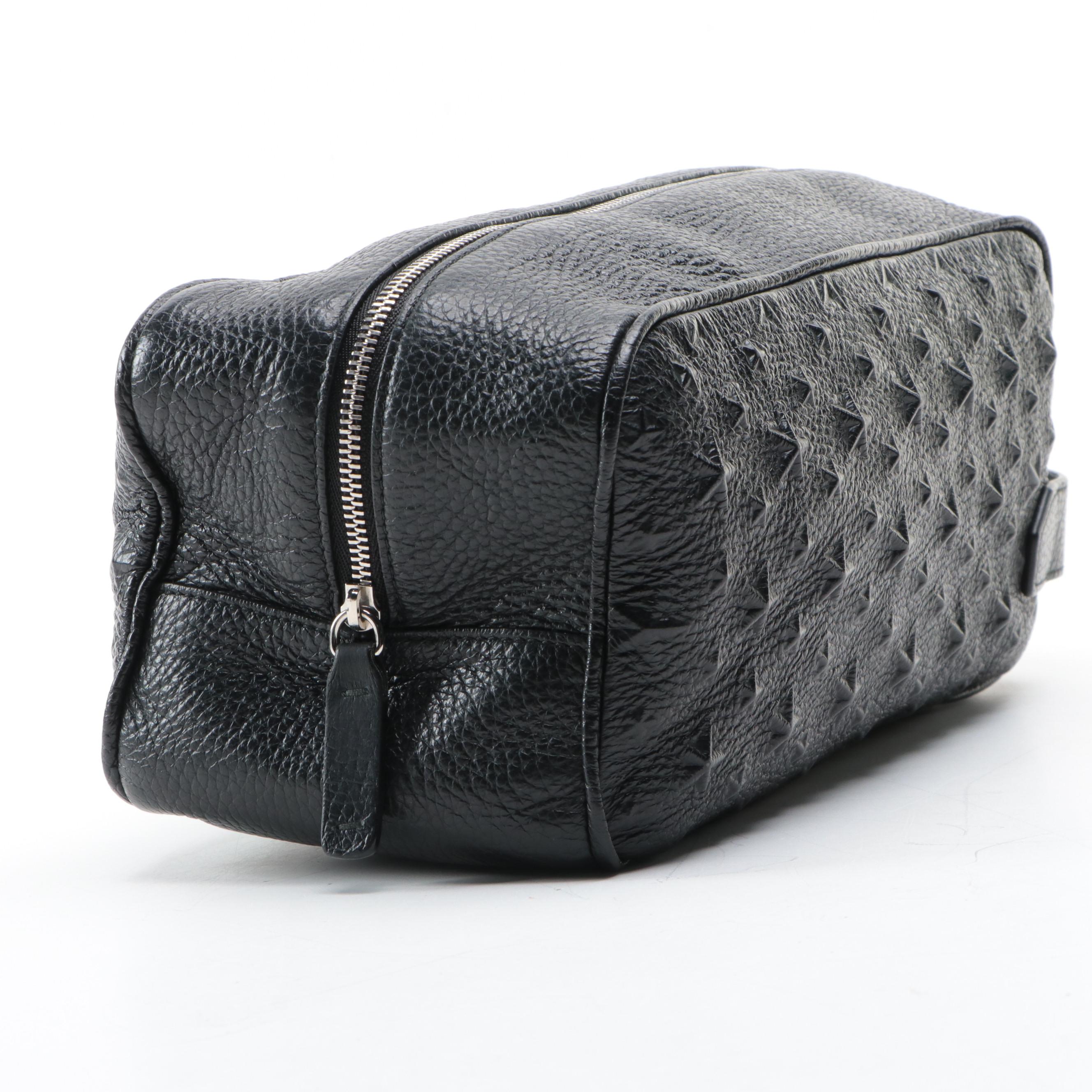 Jimmy Choo Odell Embossed Leather Toiletry Bag