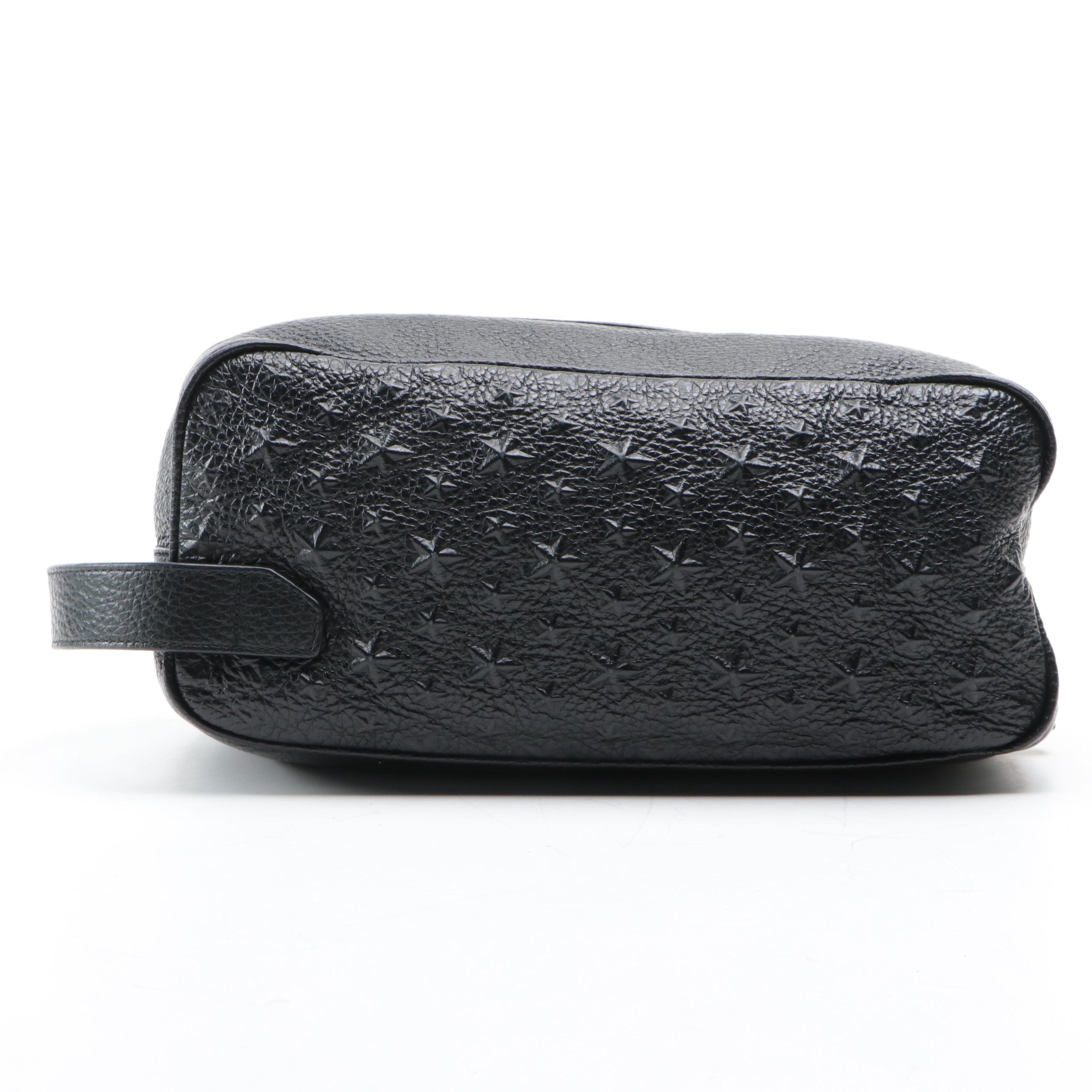 Jimmy Choo Odell Embossed Leather Toiletry Bag