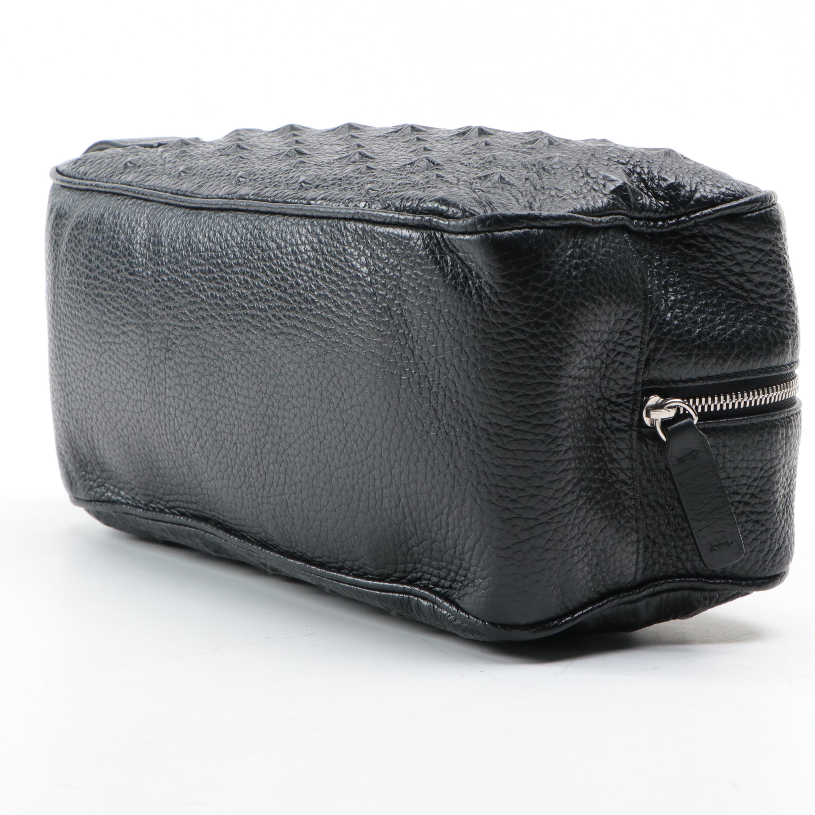 Jimmy Choo Odell Embossed Leather Toiletry Bag