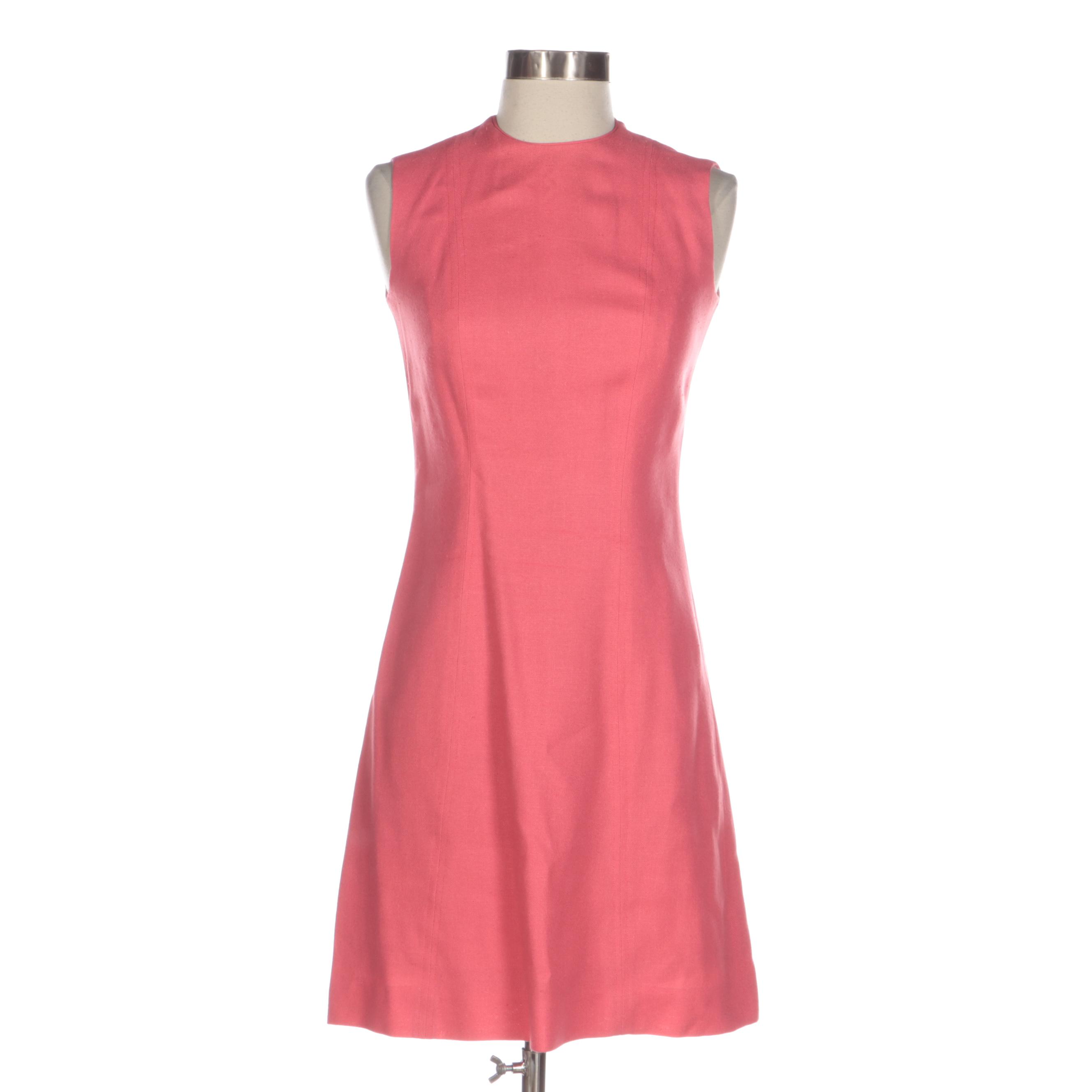 John Meyer of Norwich Pink Linen Dress Suit, Late 1960s