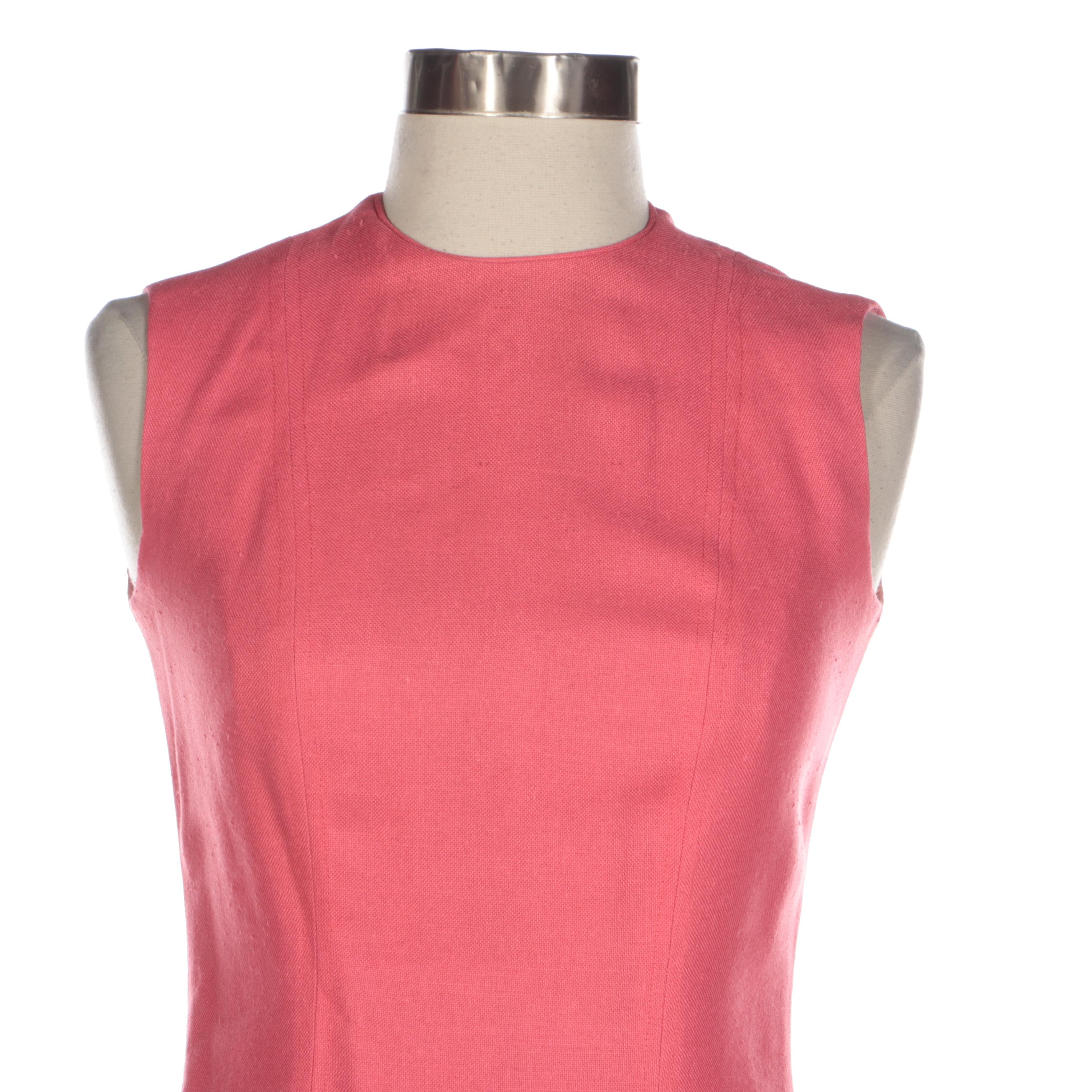 John Meyer of Norwich Pink Linen Dress Suit, Late 1960s