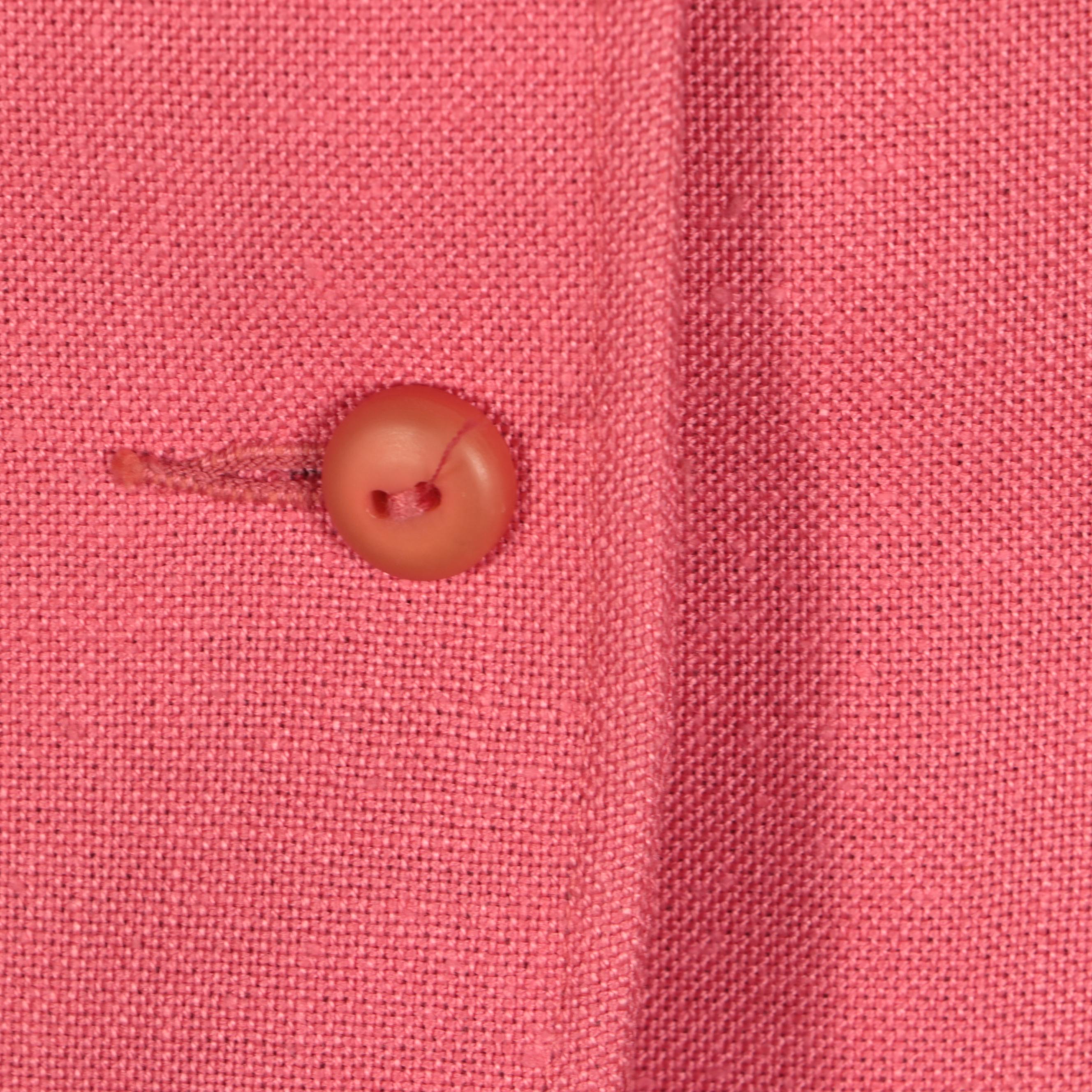 John Meyer of Norwich Pink Linen Dress Suit, Late 1960s